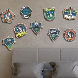 Space Teen Age wall Wooden Set