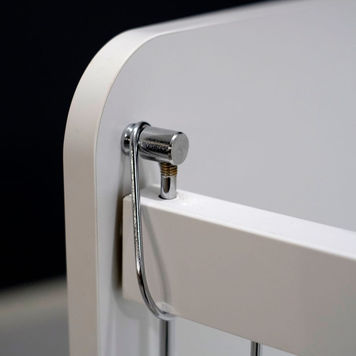 BW1090 White Rocking Mother Side Crib with wheels 120 X60Â - Image 6