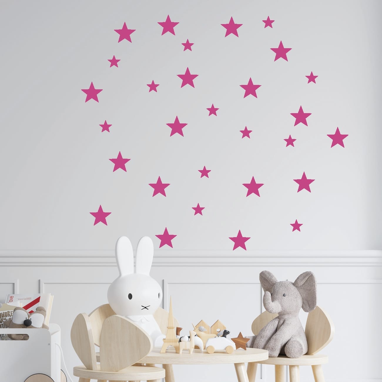 50 Stars Stickers Pink