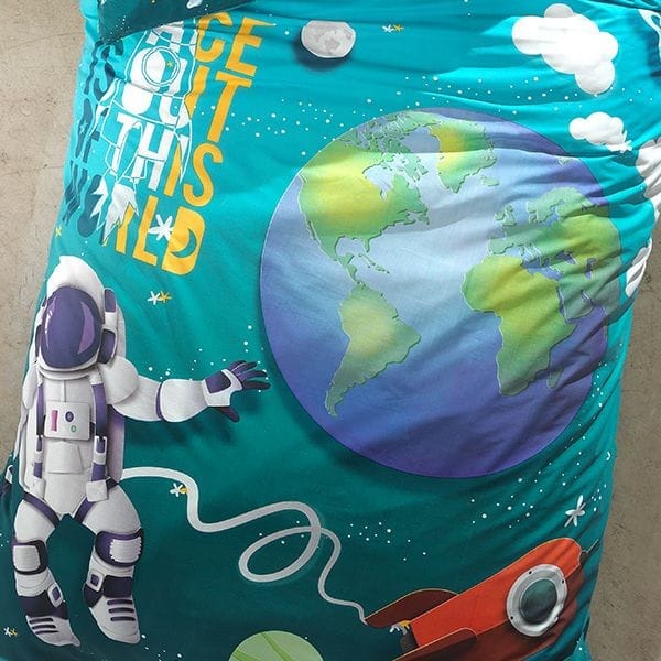 نوفا هوم "Little Astronaut" طقم وجه لحاف للأطفال - 100% قطن - مفرد/مفرد كبير - 3 قطع - أزرق - الصورة 6