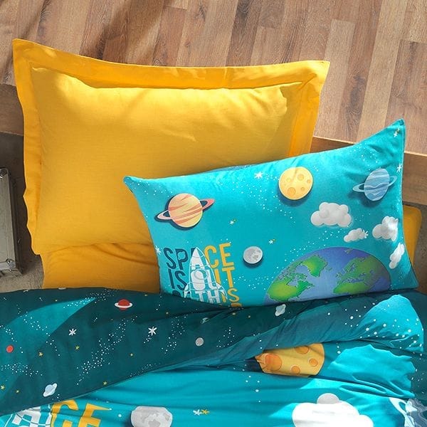 نوفا هوم "Little Astronaut" طقم وجه لحاف للأطفال - 100% قطن - مفرد/مفرد كبير - 3 قطع - أزرق - الصورة 7