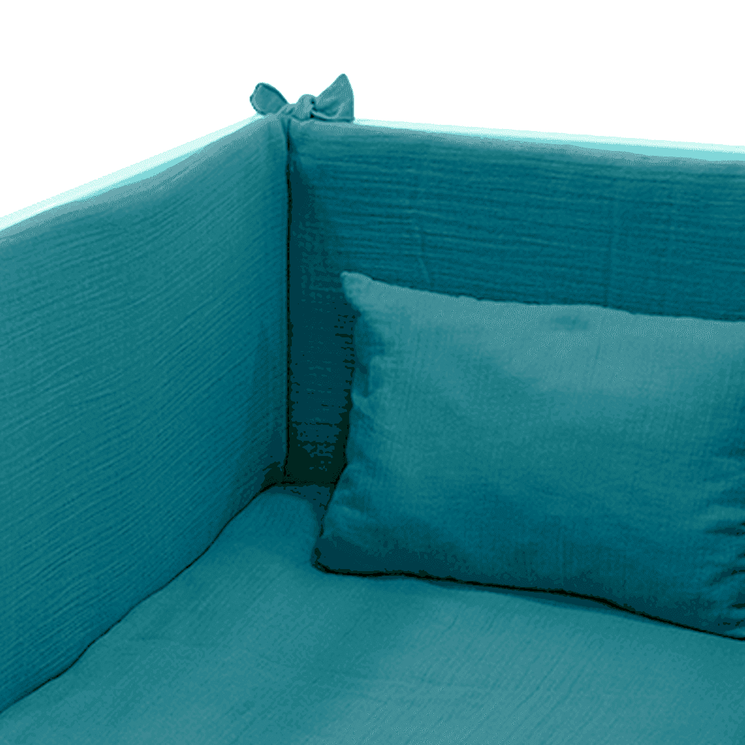 طقم مفرش لسرير البيبي (Upscale) – أزرق - الصورة 4