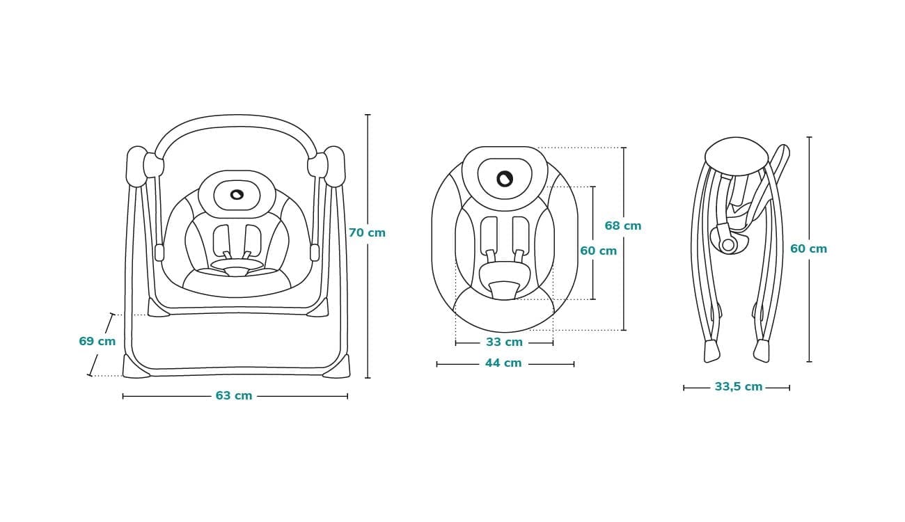 Lionelo Ruben Grey Rose - bouncer - rocker - Image 6