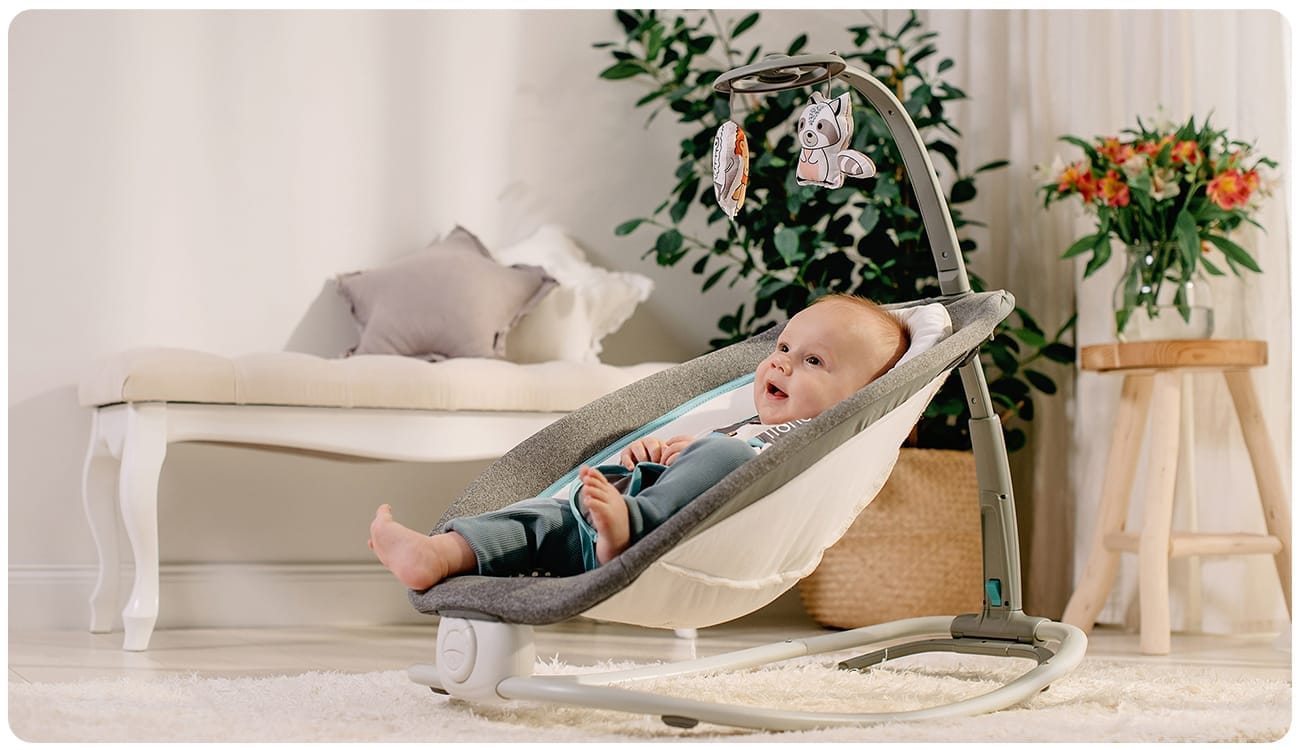 Lionelo Pascal Grey Scandi - bouncer - rocker - Image 5