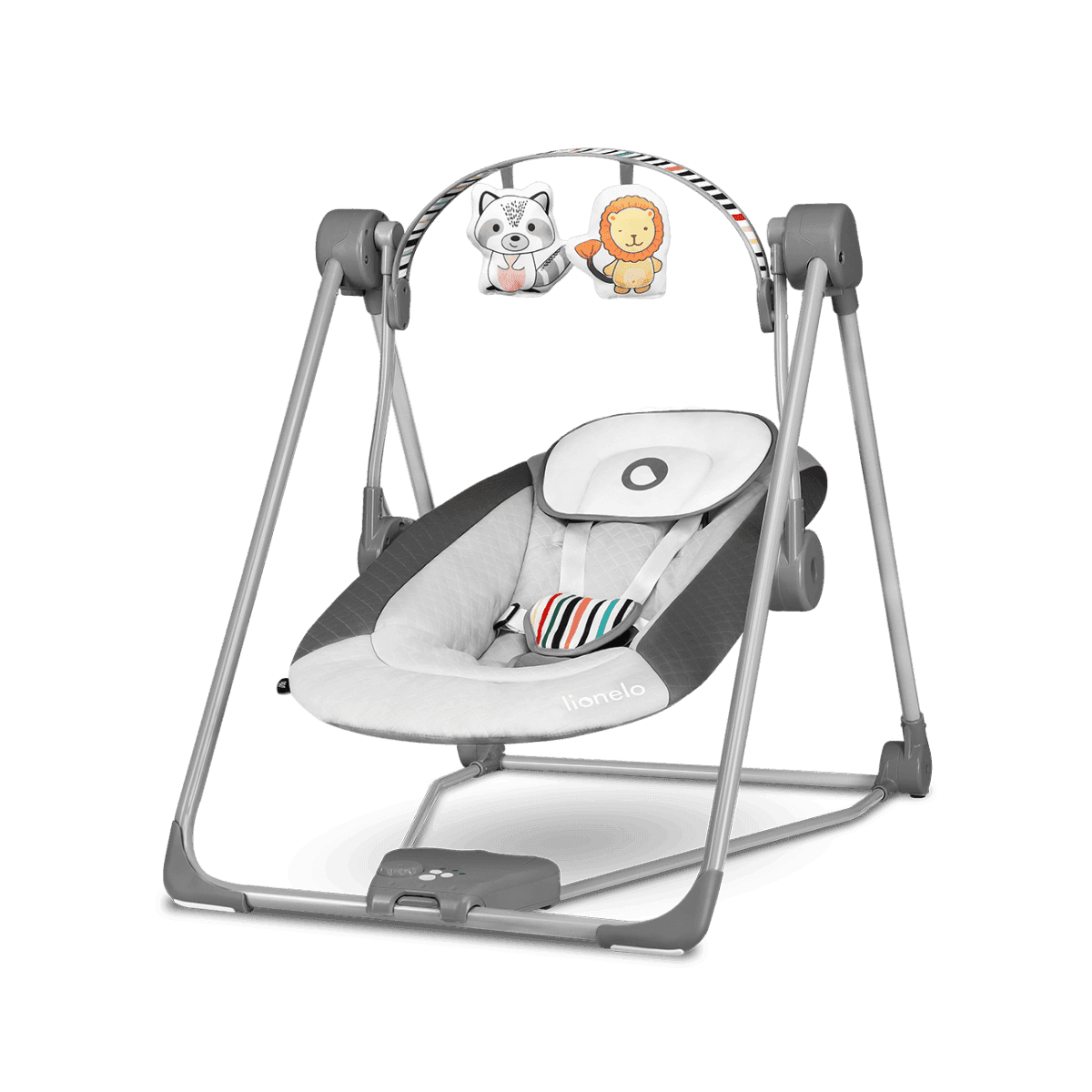 Lionelo Otto Cozy Grey - bouncer - rocker