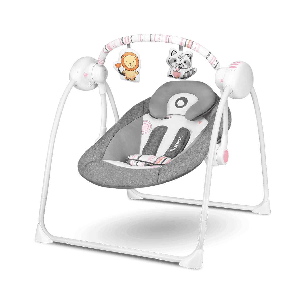 Lionelo Ruben Grey Rose - bouncer - rocker