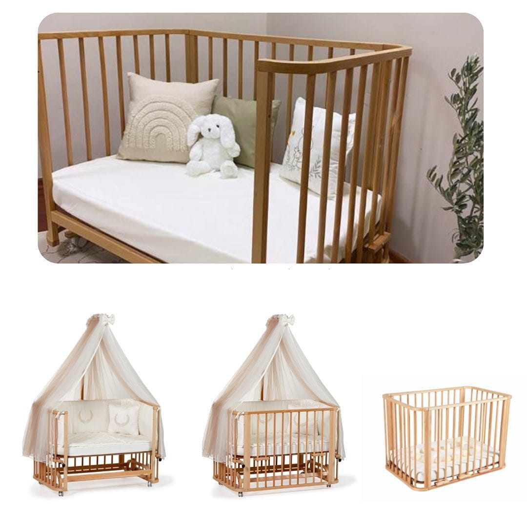 Ege 4 in 1 Baby Crib Natural (AN-1) - Image 4