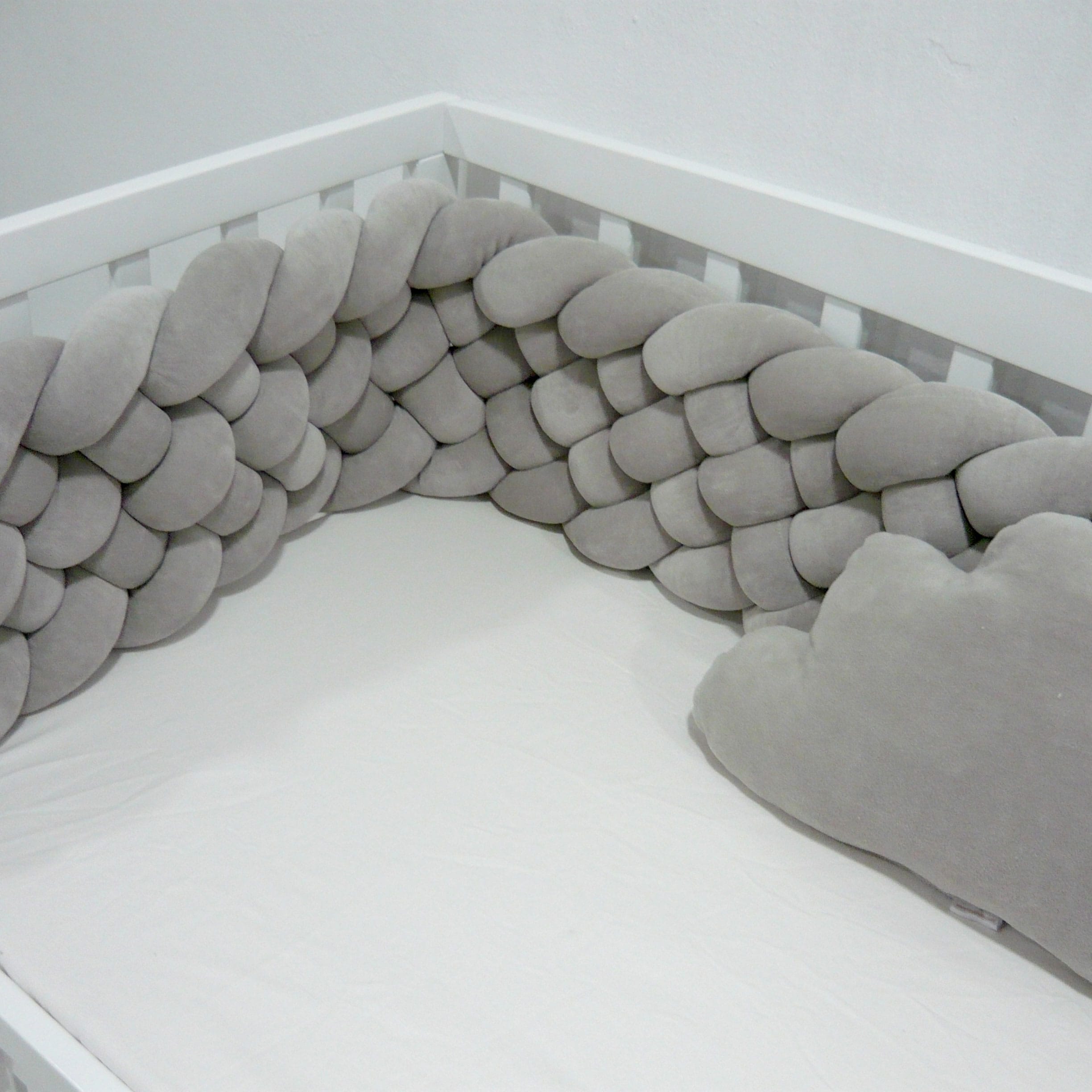 Fluffy Braided Bumper Bedding Set Stone - Image 2
