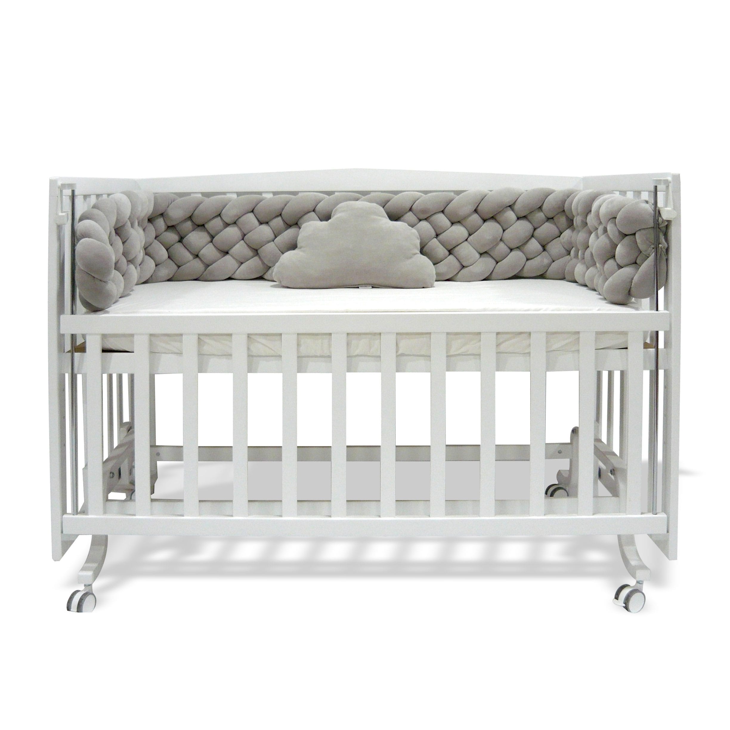 Fluffy Braided Bumper Bedding Set Stone