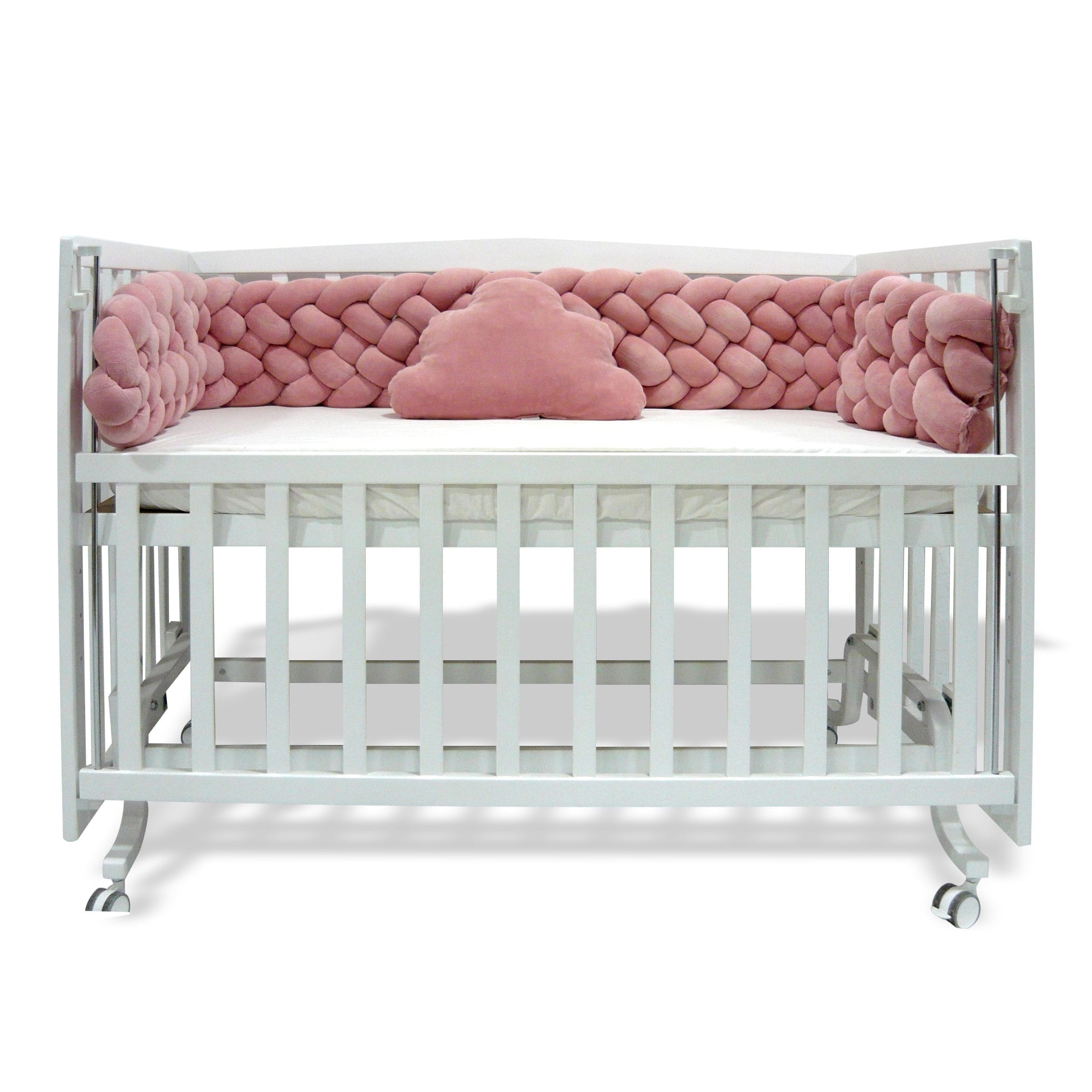 Fluffy Braided Bumper Bedding Set Rouge