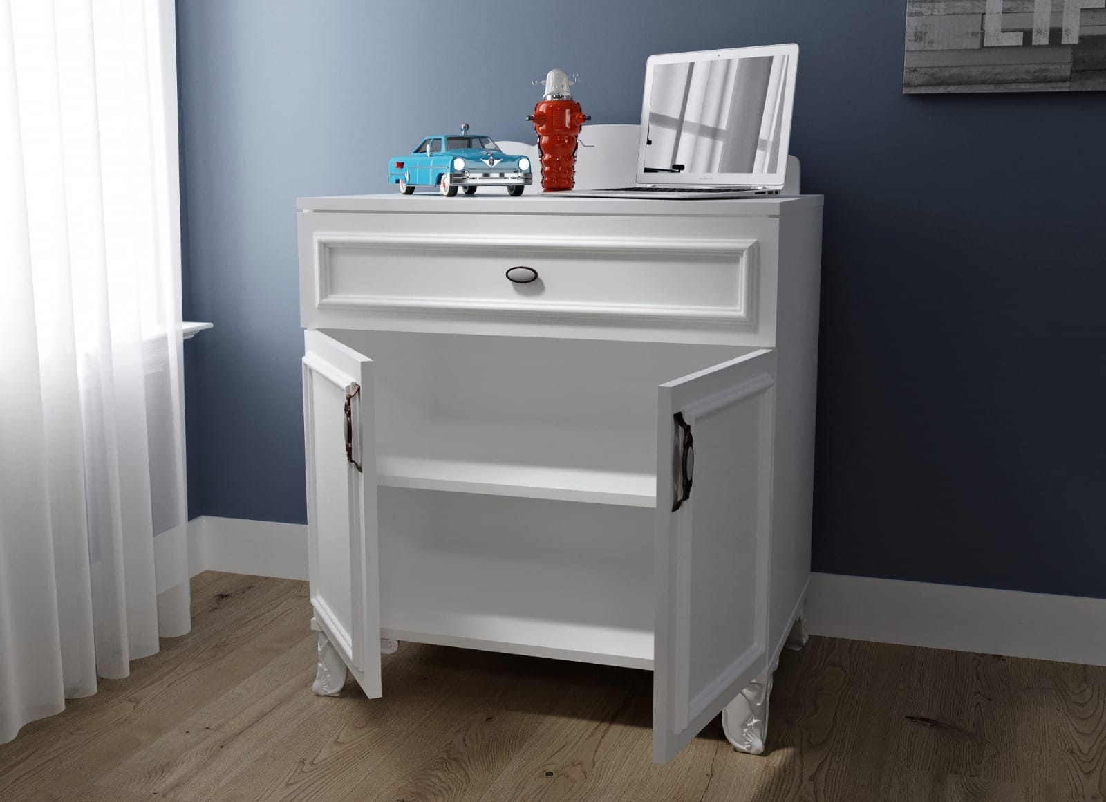 وحدة أدراج (أبيض) – ليزا - الصورة 3