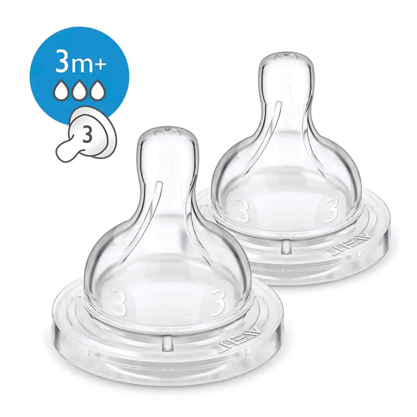Avent Anti-colic 2 medium flow teats (3 Holes)