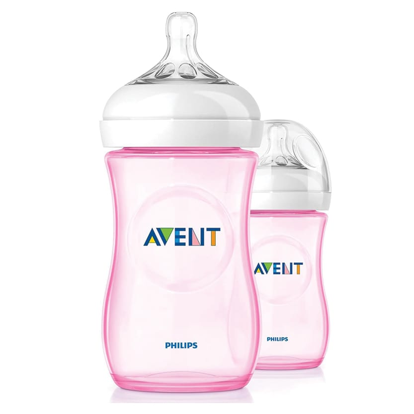 Avent Natural Baby 2 Bottles 260 ml Pink
