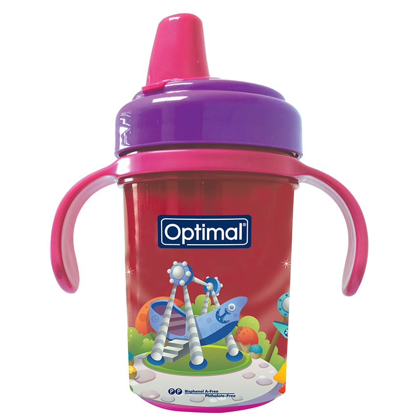 Optimal Non Spill Easy-sip Silicone Spout (240 ml) Red