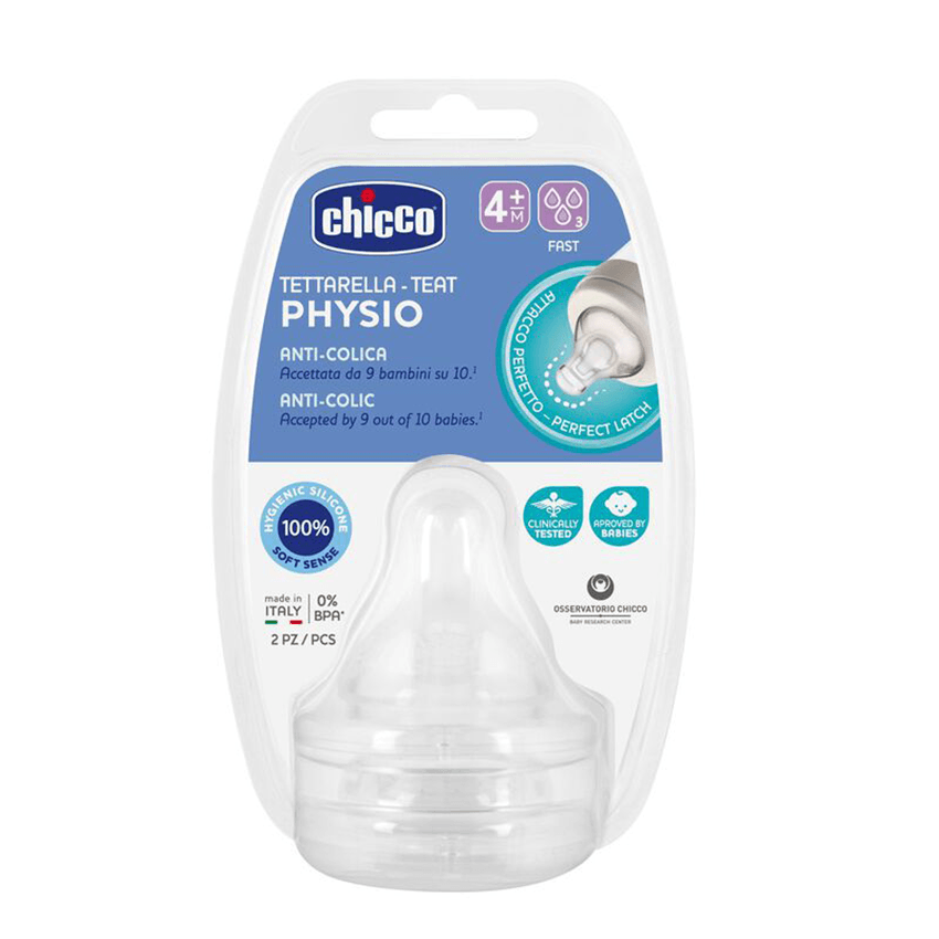 Chicco Silicone Nipple P5 Fast Flow (4+ m) (2 Pcs) - Image 2