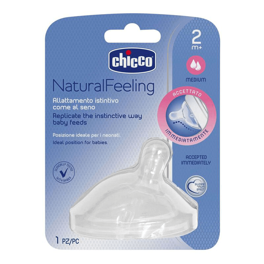 Chicco Natural Feeling Teat Medium Flow (+2 m) - Image 2