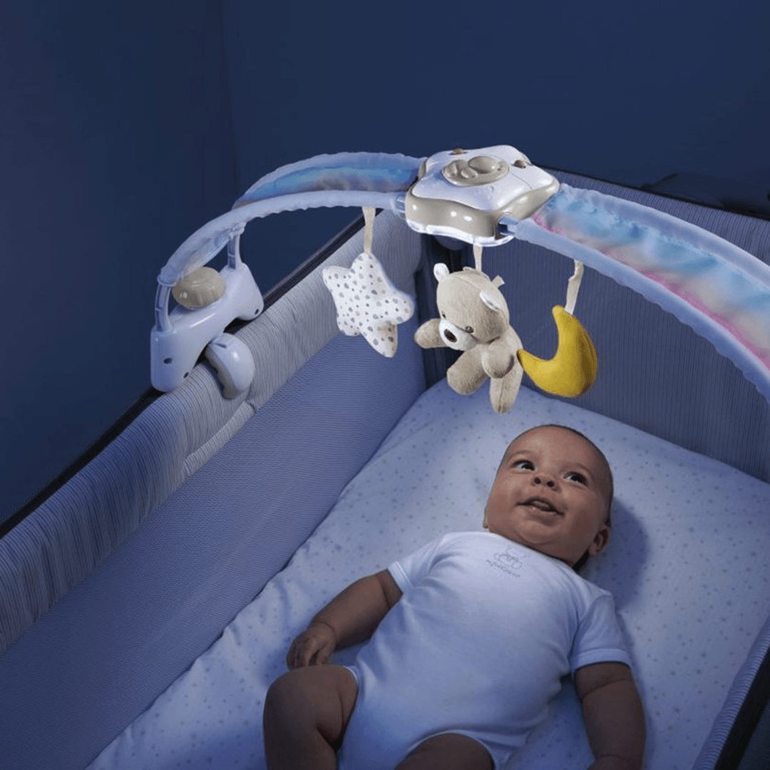 Chicco First Dreams 2-in-1 Rainbow Sky Bed Arch Mobile, Natural - Image 2