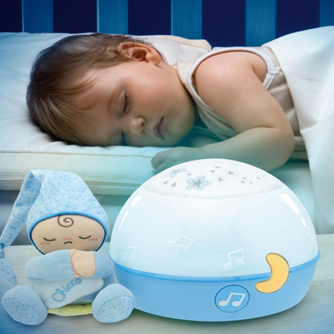Chicco Goodnight Stars Soft Musical Nightlight, Blue - Image 2