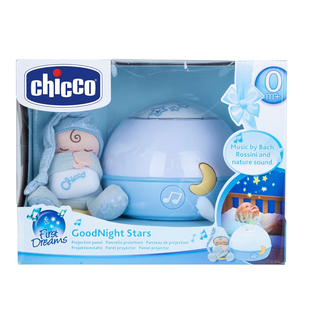 Chicco Goodnight Stars Soft Musical Nightlight, Blue - Image 3