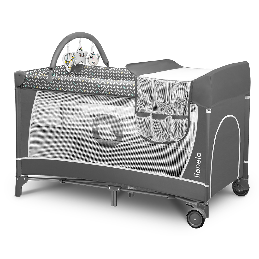 Lionelo Flower Grey Scandi â Cot 2in1