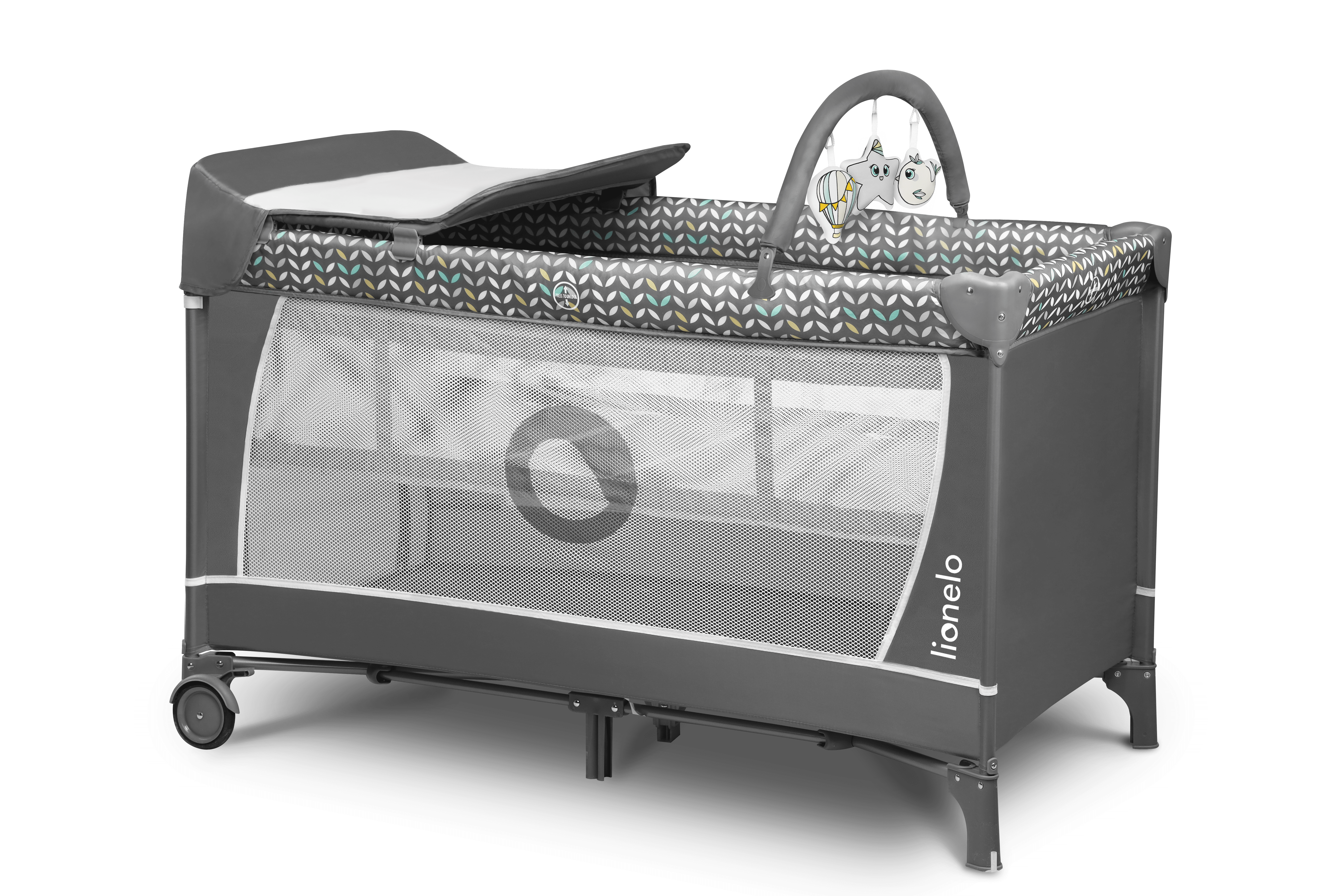 Lionelo Flower Grey Scandi â Cot 2in1 - Image 10