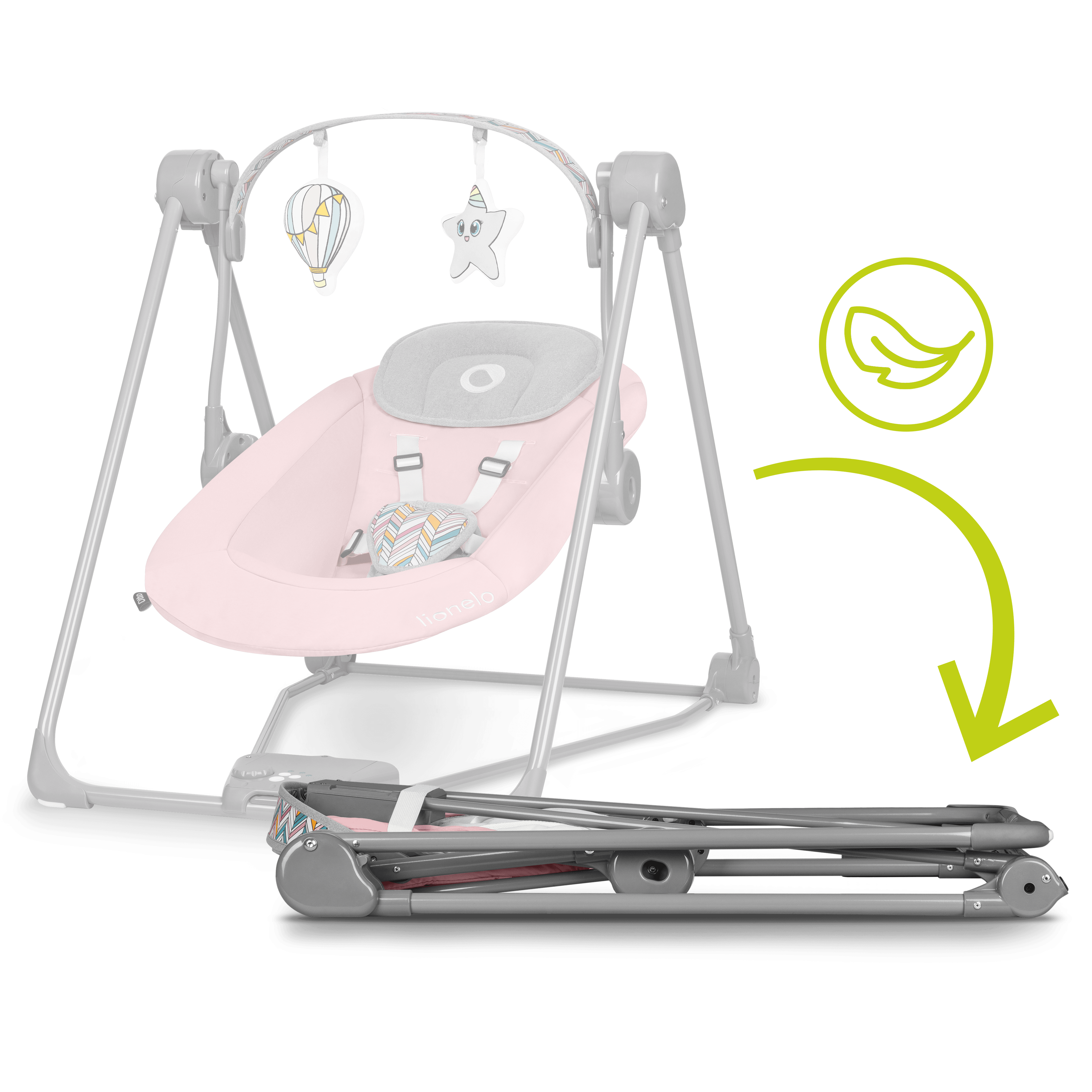 Lionelo Otto Pink Baby âBouncer -rocker - Image 2