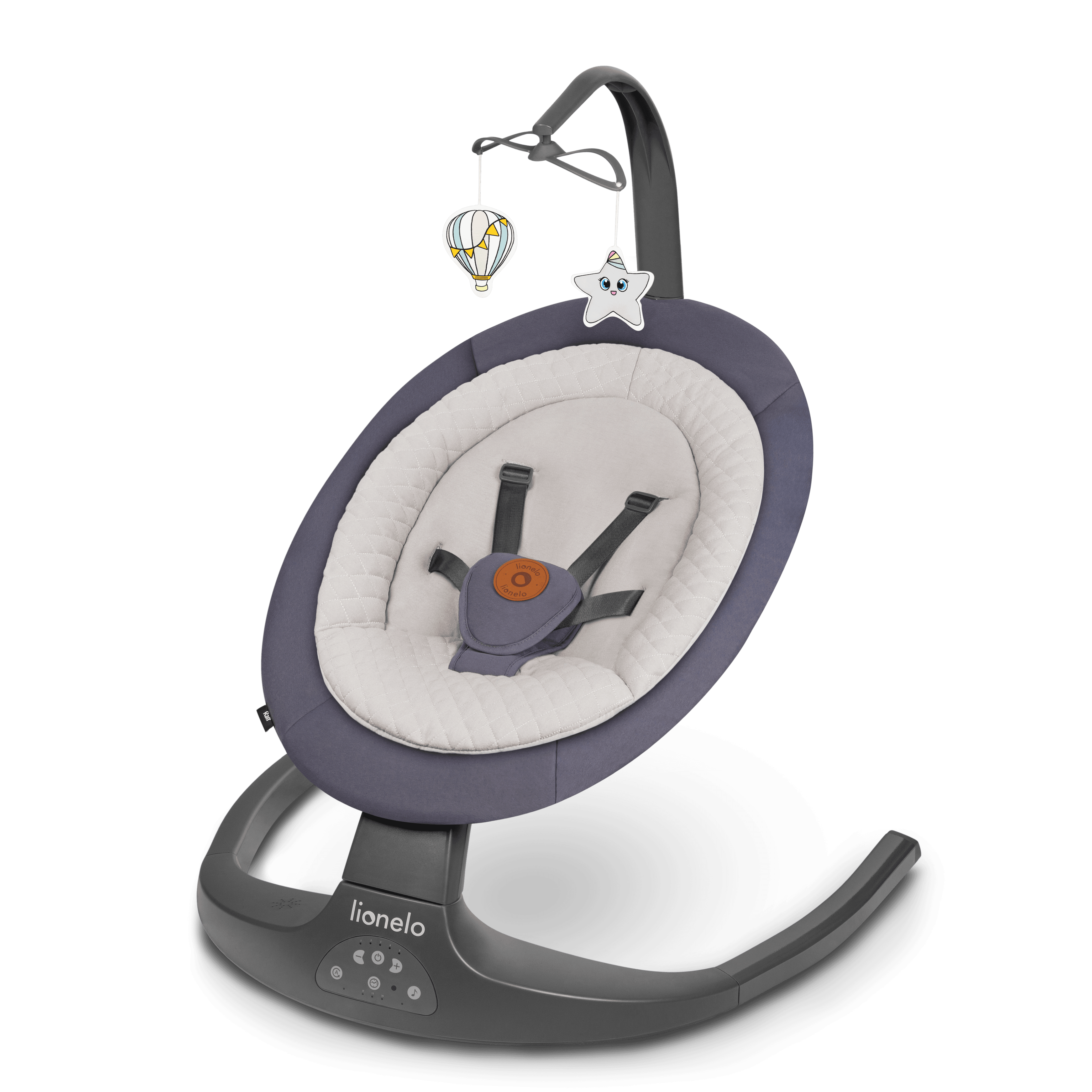 Lionelo Ralf Grey Graphiteâ Bouncer - rocker