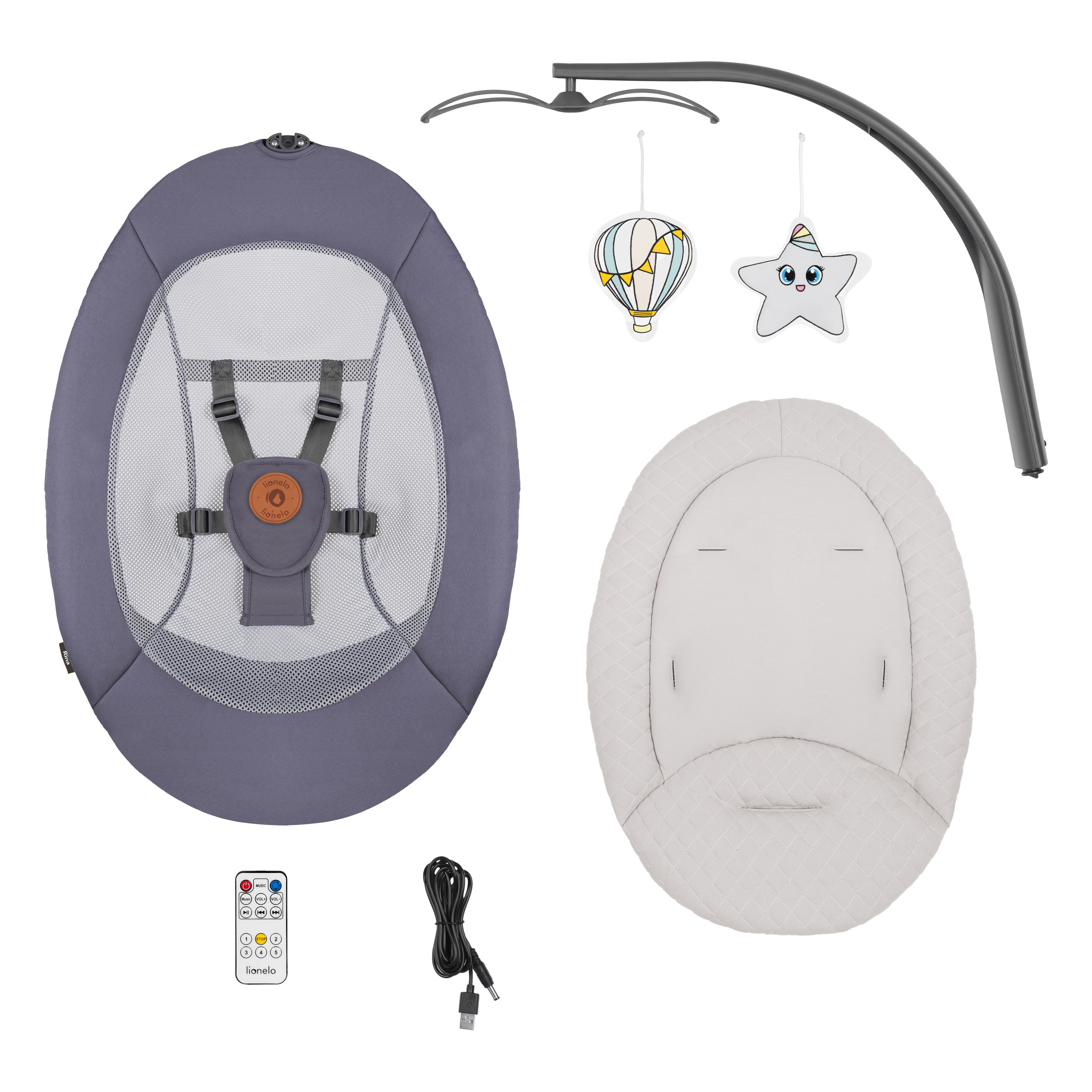 Lionelo Ralf Grey Graphiteâ Bouncer - rocker - Image 18