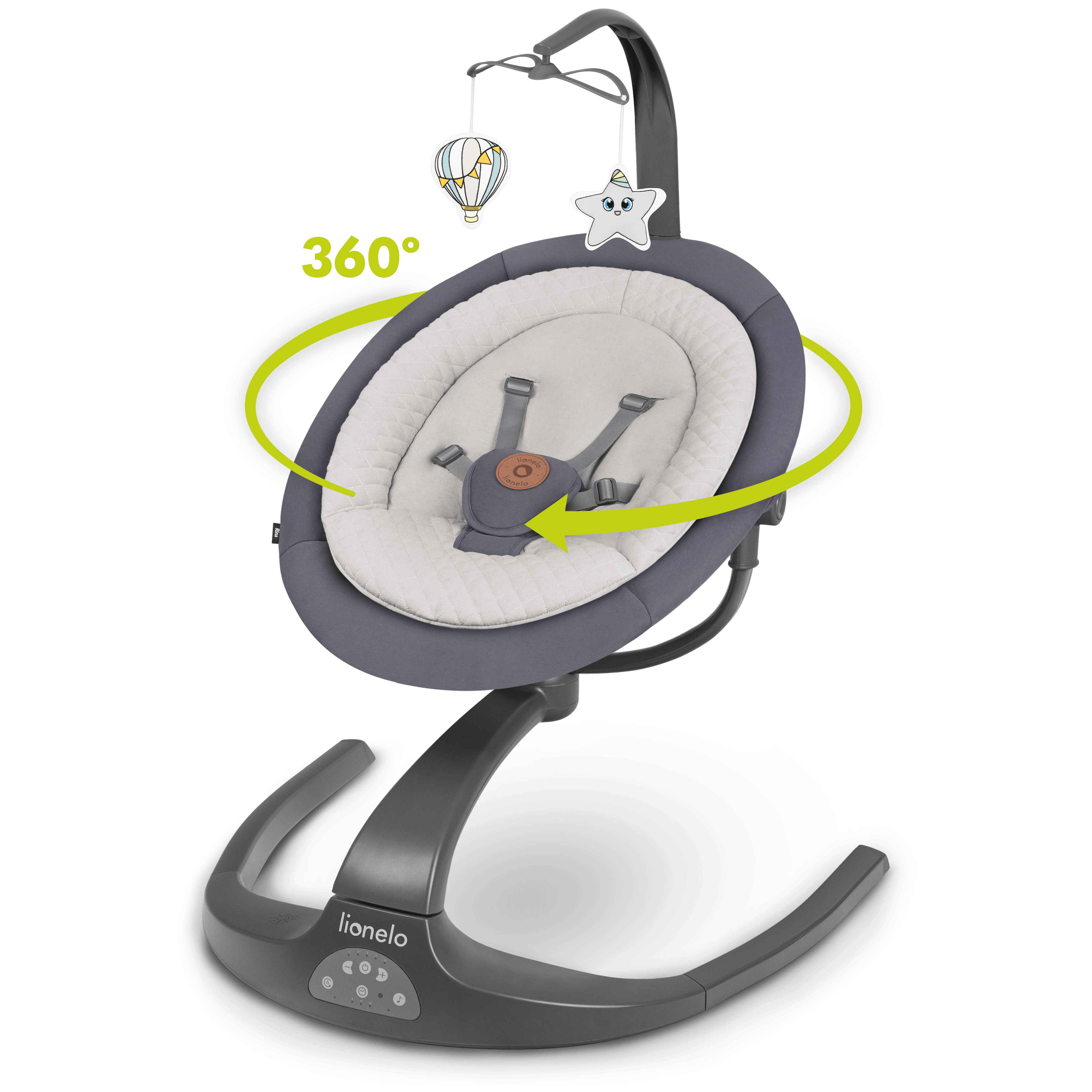 Lionelo Rina Grey Concrete â Bouncer - rocker - Image 8