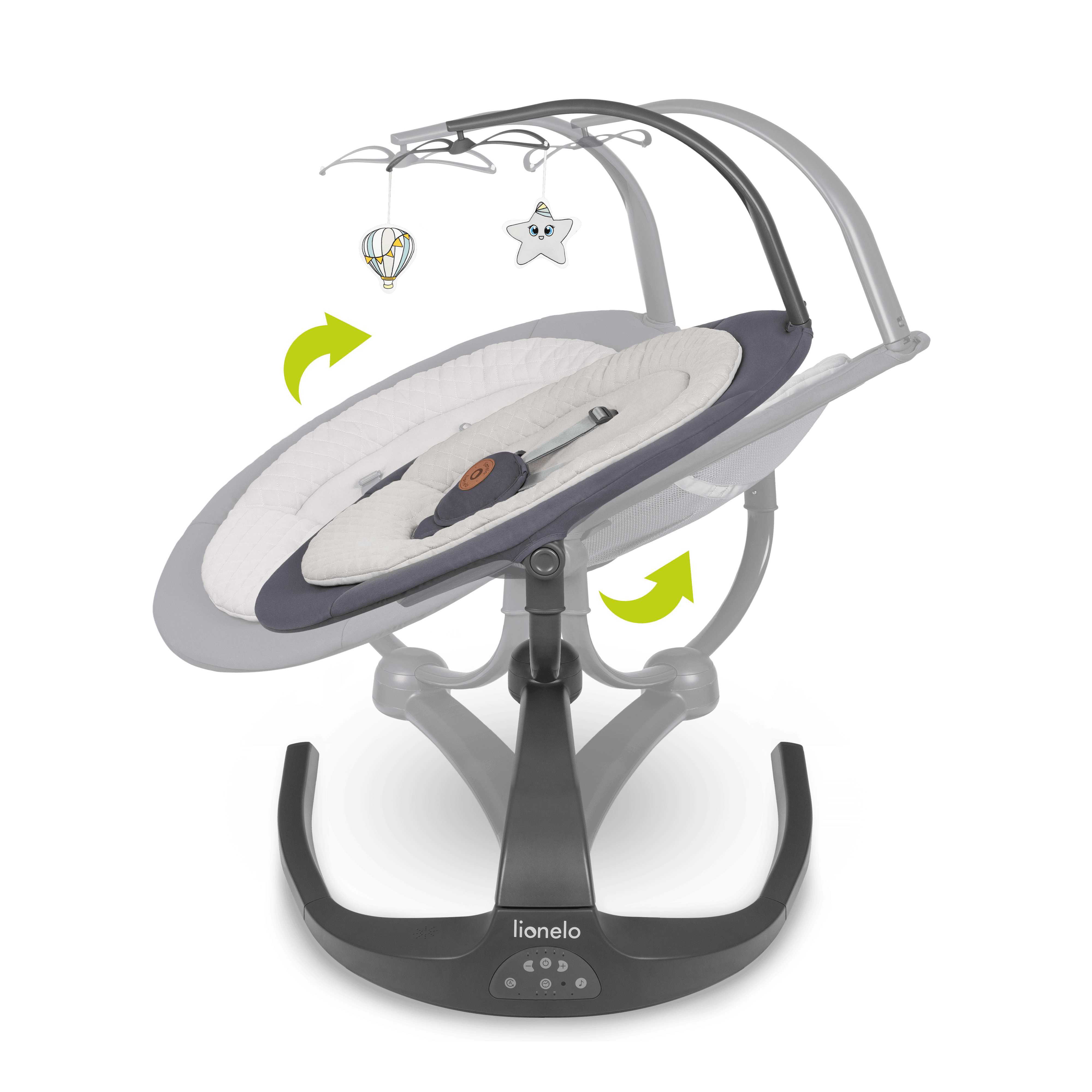 Lionelo Rina Grey Concrete â Bouncer - rocker - Image 6