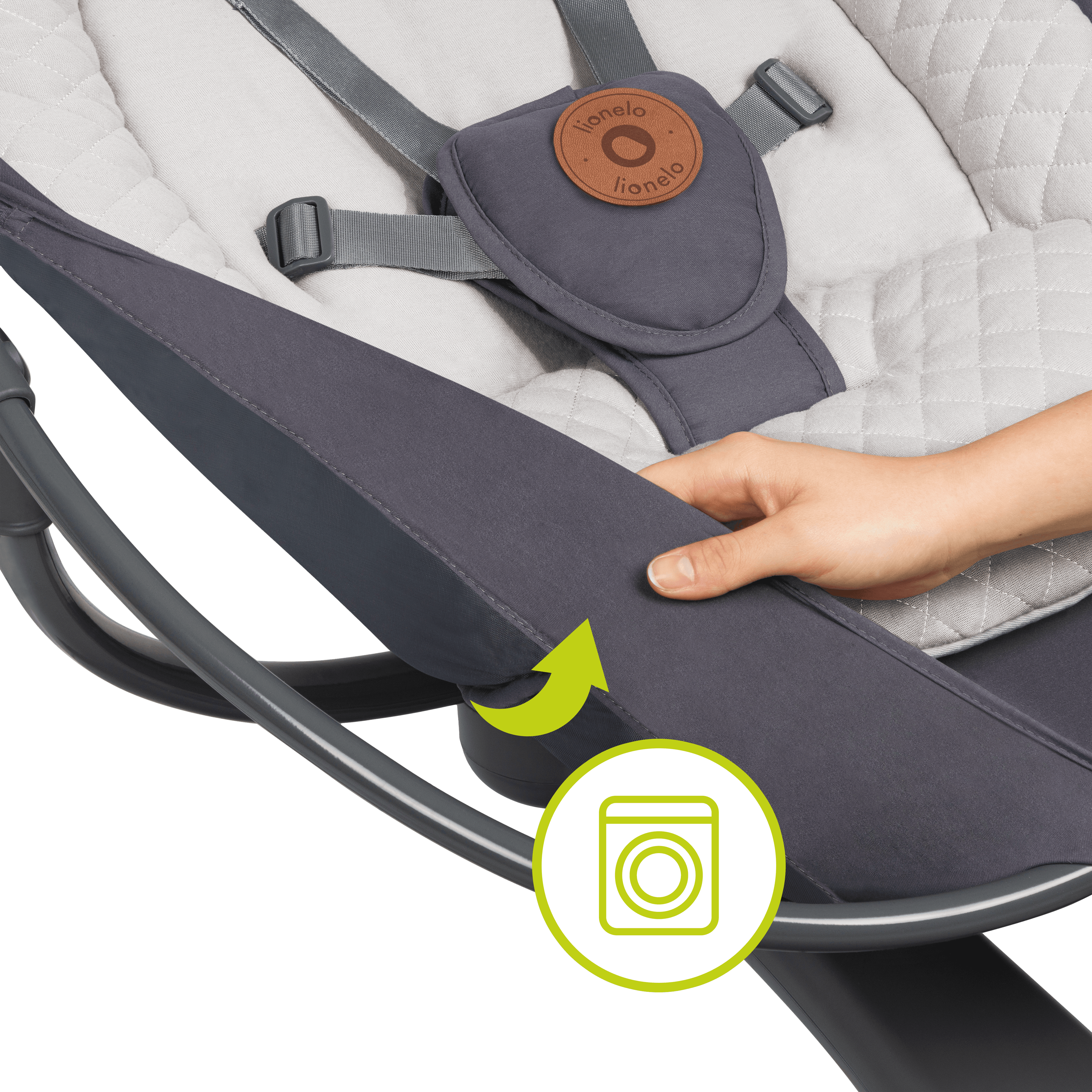 Lionelo Rina Grey Concrete â Bouncer - rocker - Image 5