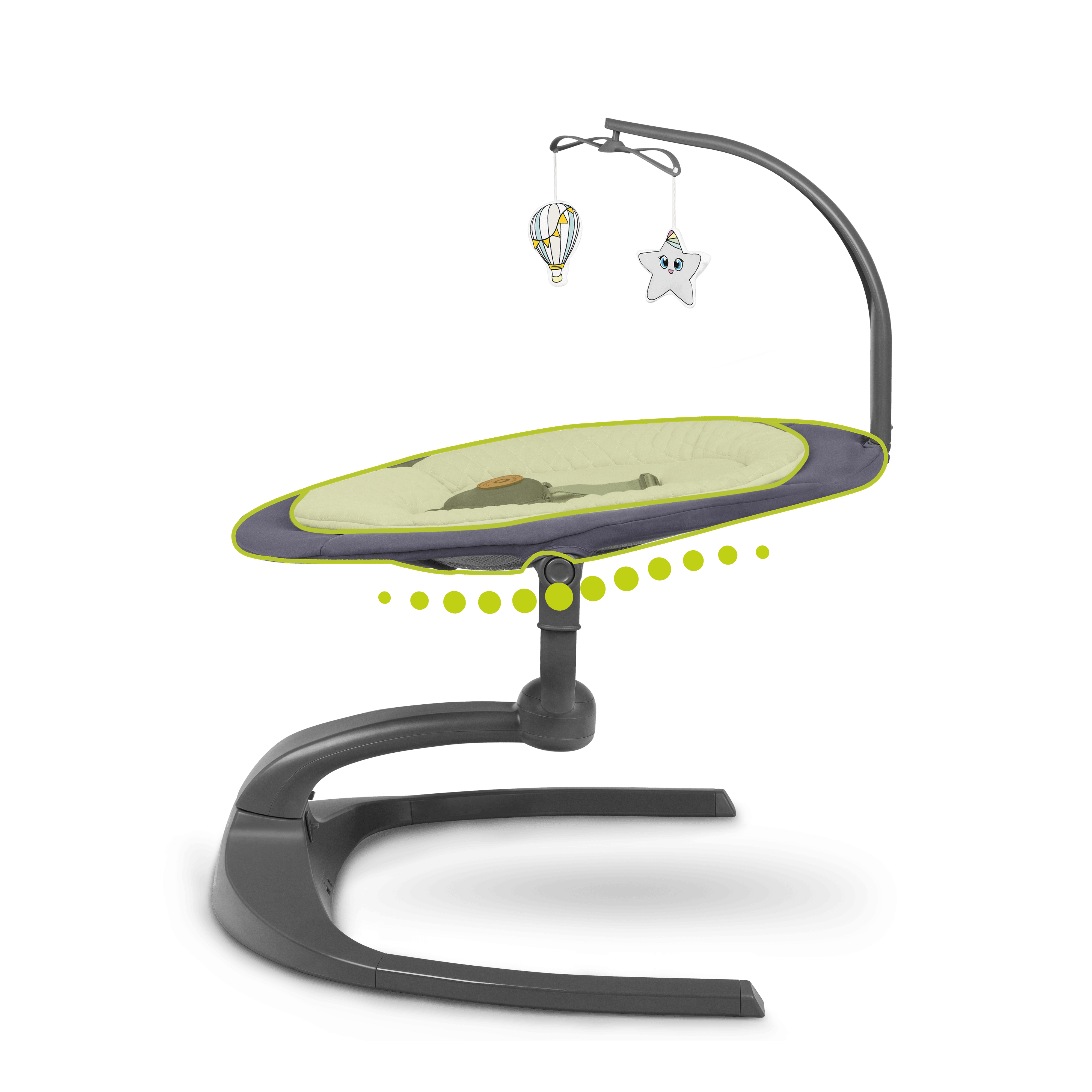 Lionelo Rina Grey Concrete â Bouncer - rocker - Image 2