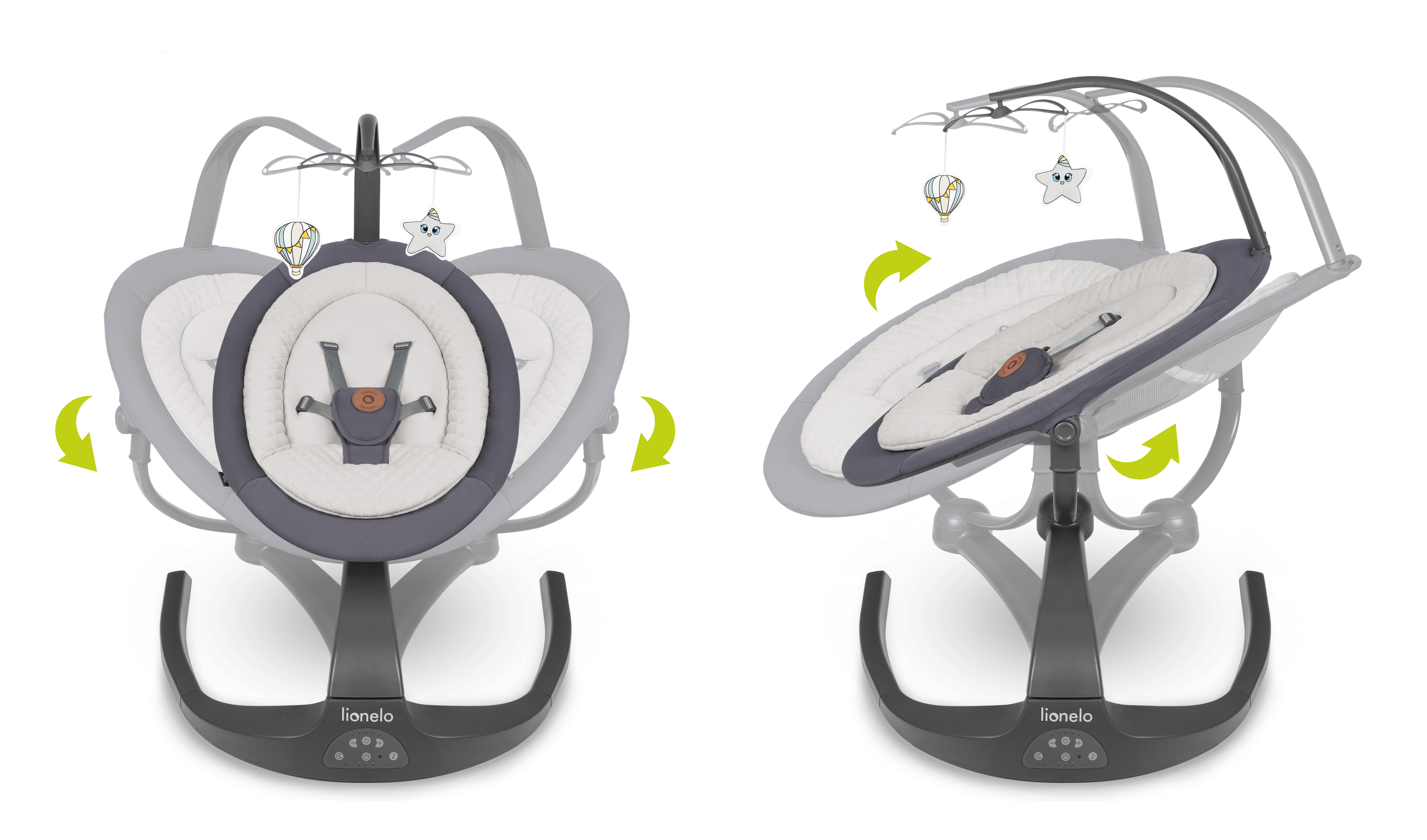 Lionelo Rina Grey Concrete â Bouncer - rocker - Image 27