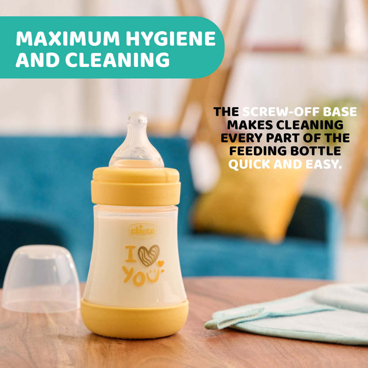 Chicco Perfect 5 Silicone Bottle (150 ml) Blue - Image 10