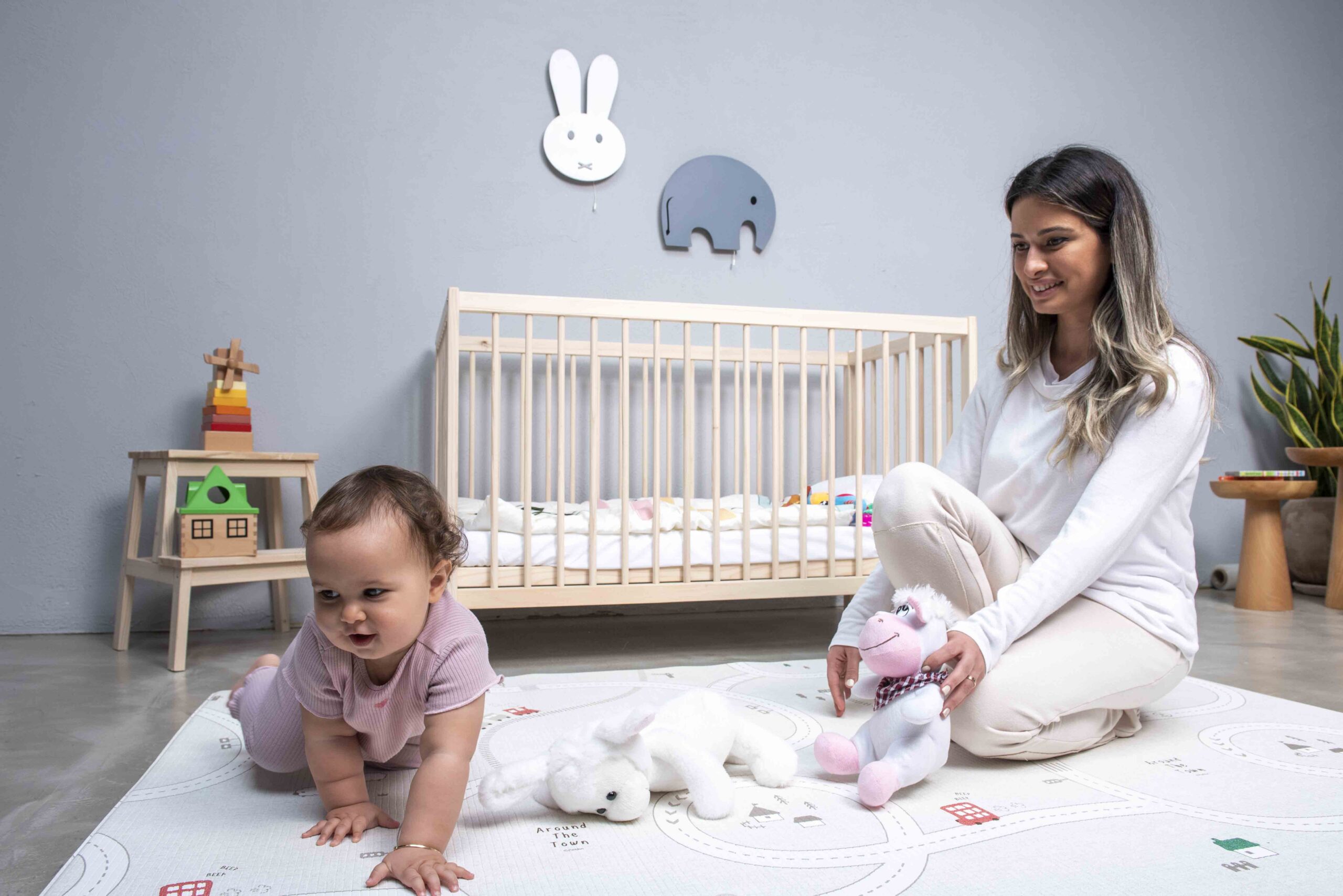 سرير أطفال من الخشب الطبيعي من كوكا 3 مستويات 60 × 120 سم - الصورة 7