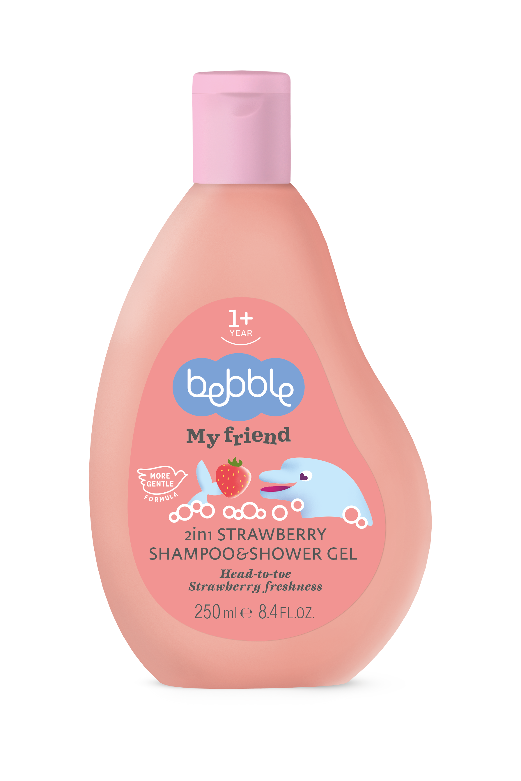 Bebble My Friend 2 in 1 Shampoo & Shower Gel Strawberry 250 ml