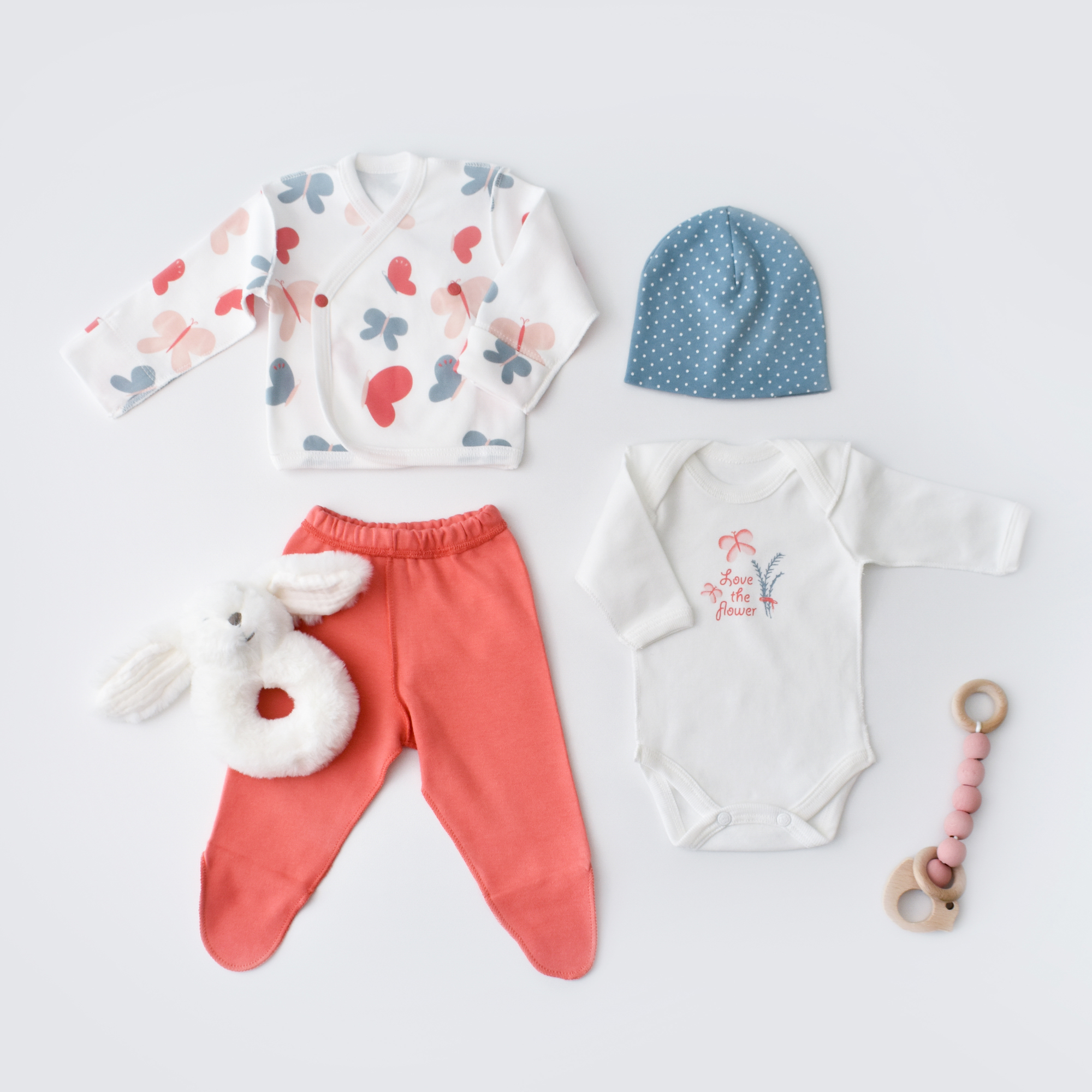 BiOrganic WiÌLd Flowers Newborn Set Pink