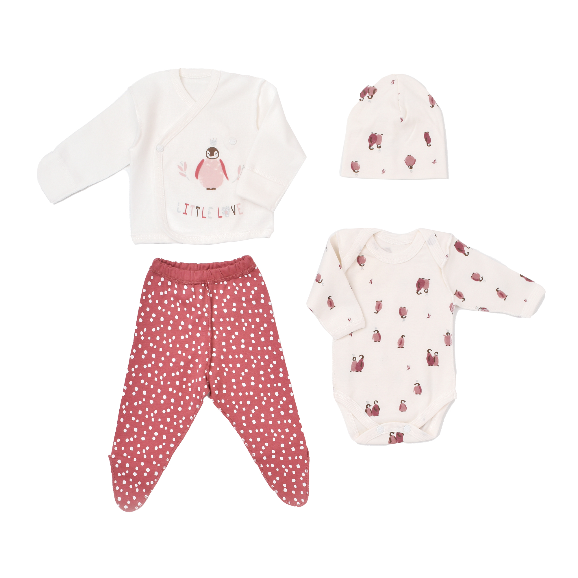 BiOrganic LiÌttle Love Newborn Set Pink
