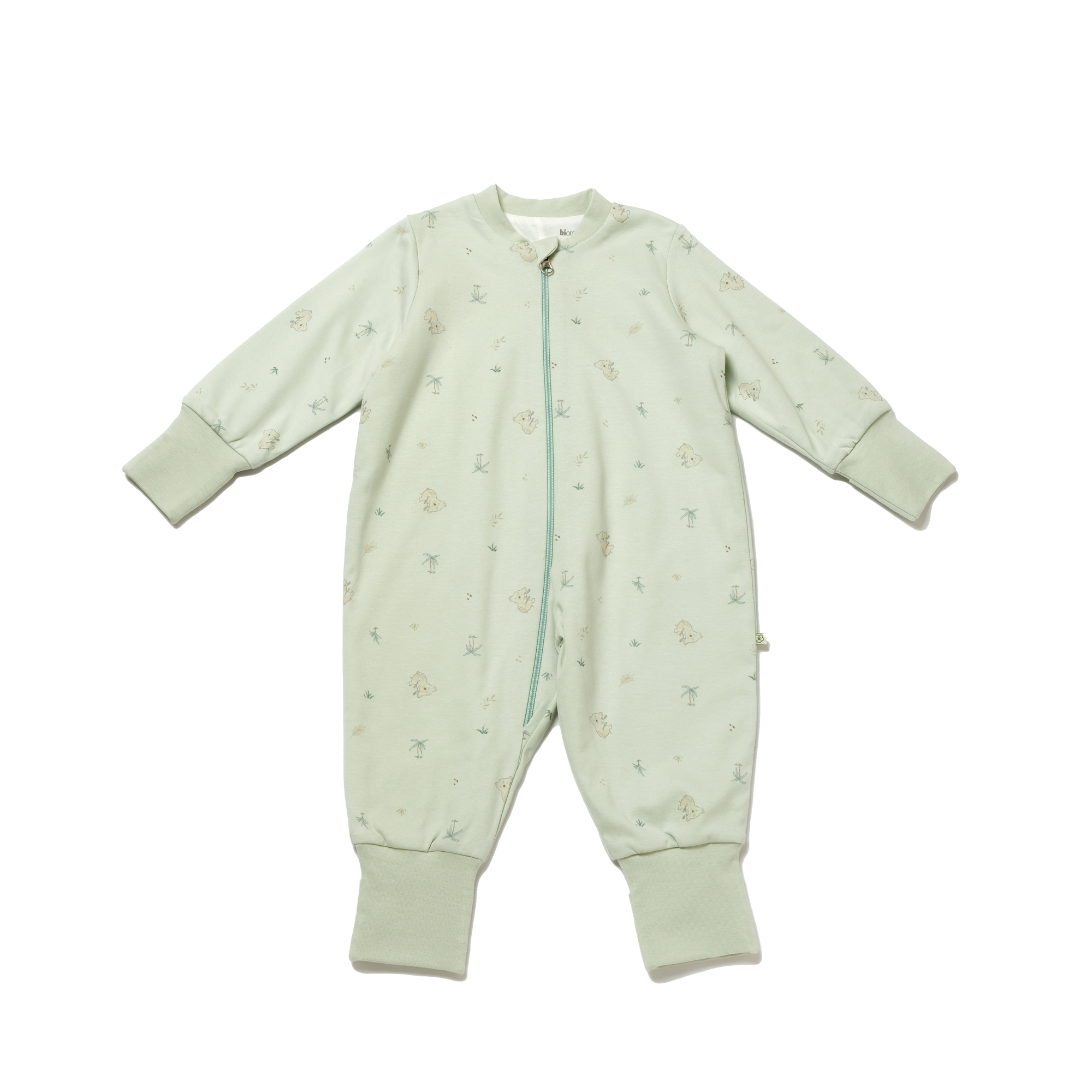 BiOrganic Koala Jungle SleepiÌng Bag With Feet Mint (1 Year)