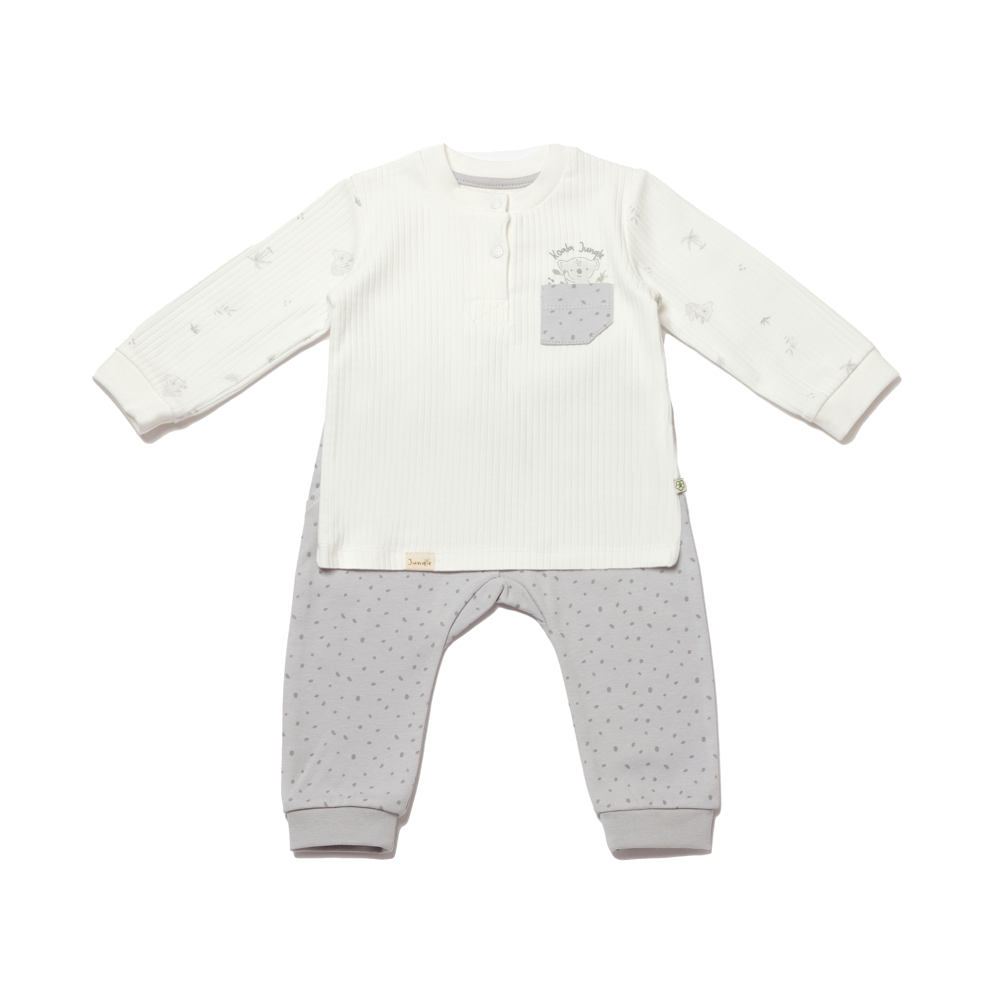 BiOrganic Koala Jungle Sweatshirt and Trousers Grey (18-24 Months)