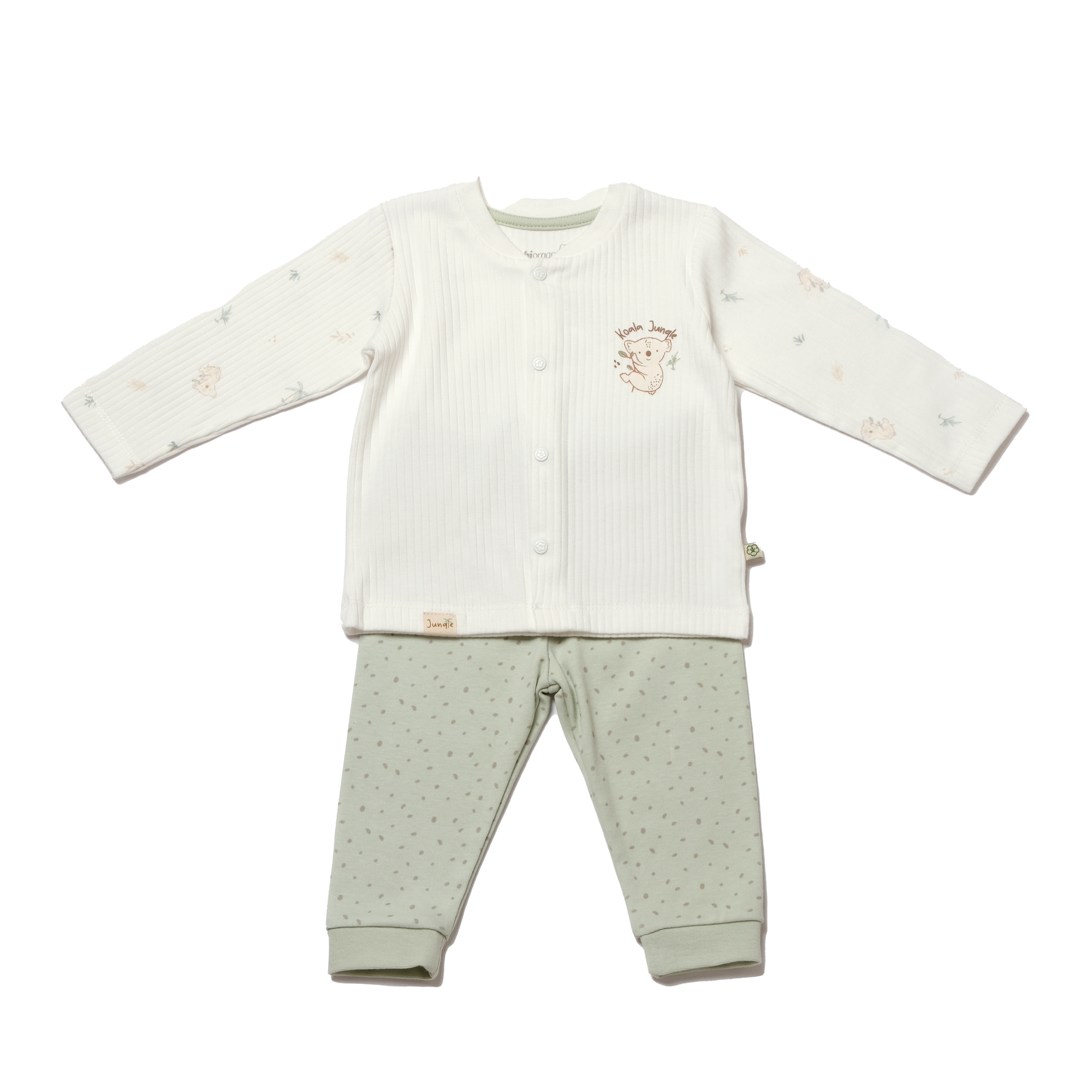 BiOrganic Koala Jungle Pyjamas Set Mint (2 Years)