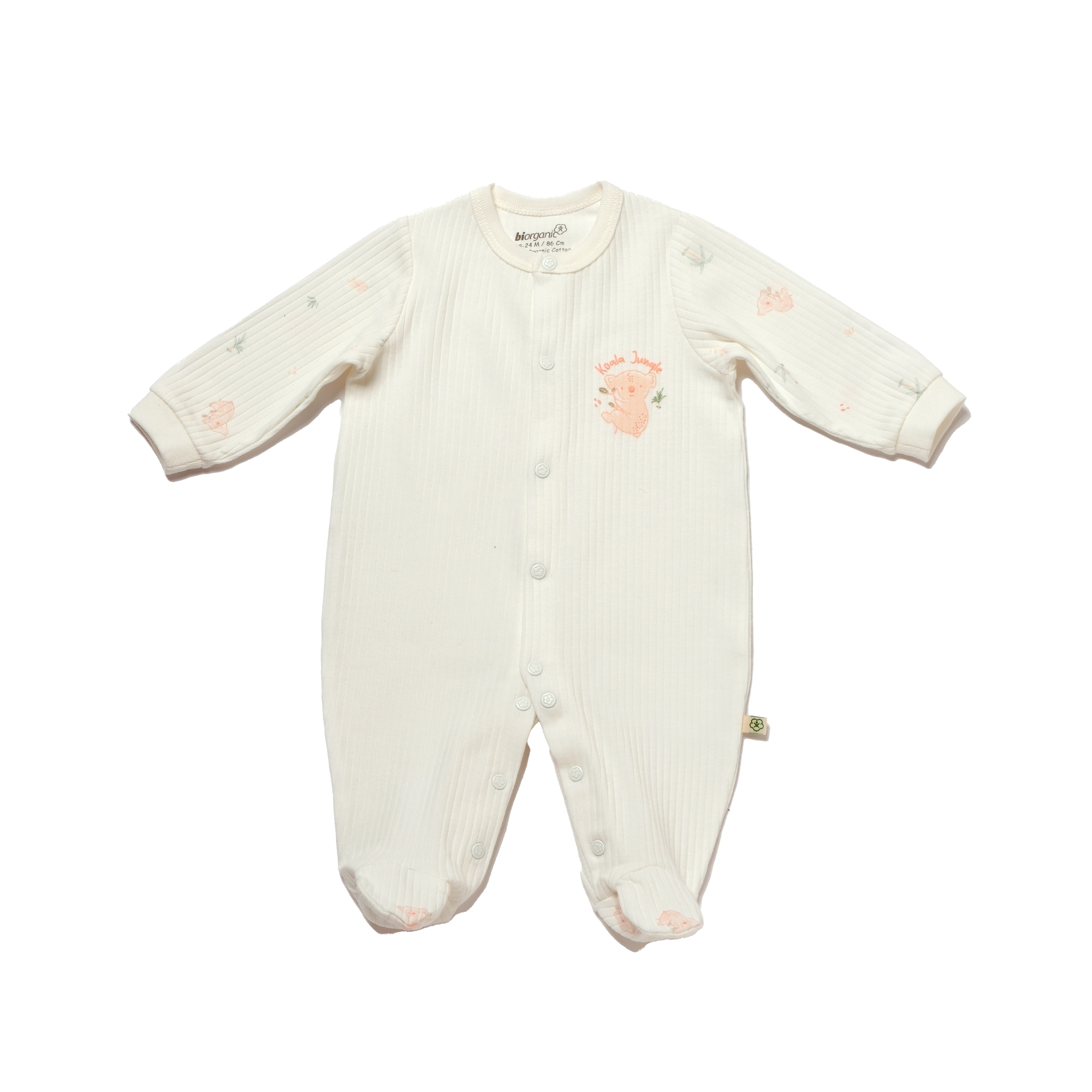 BiOrganic Koala Jungle Newborn Romper Pink (0-3 Months)