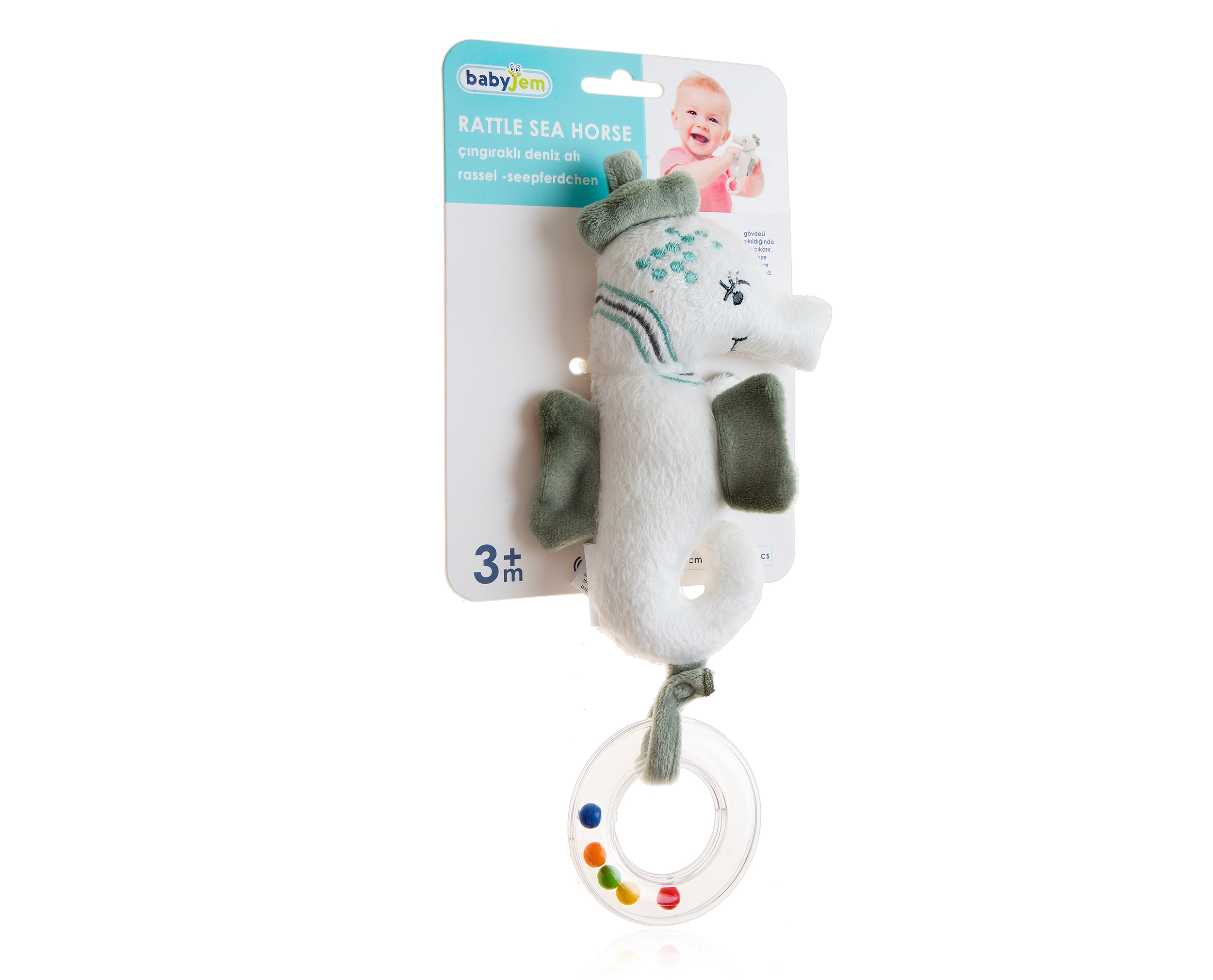 Babyjem Soft Baby Seahorse Rattle Toy / Mint Color - Image 7