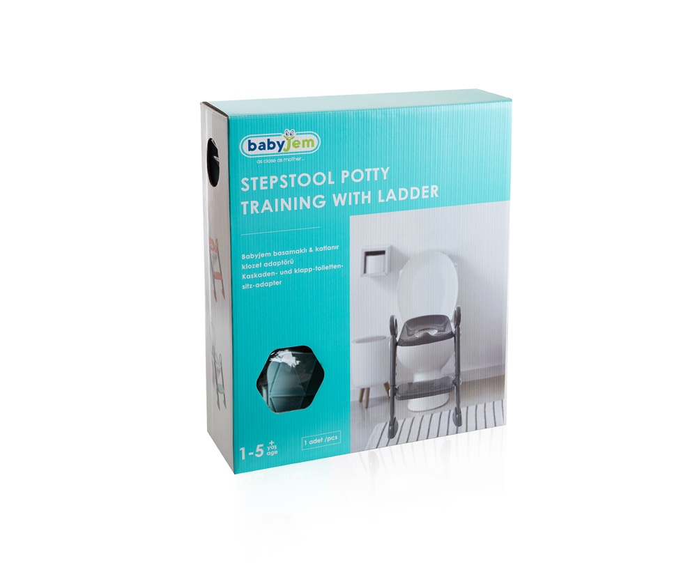 Babyjem Step Stool Toilet Training White - Image 7