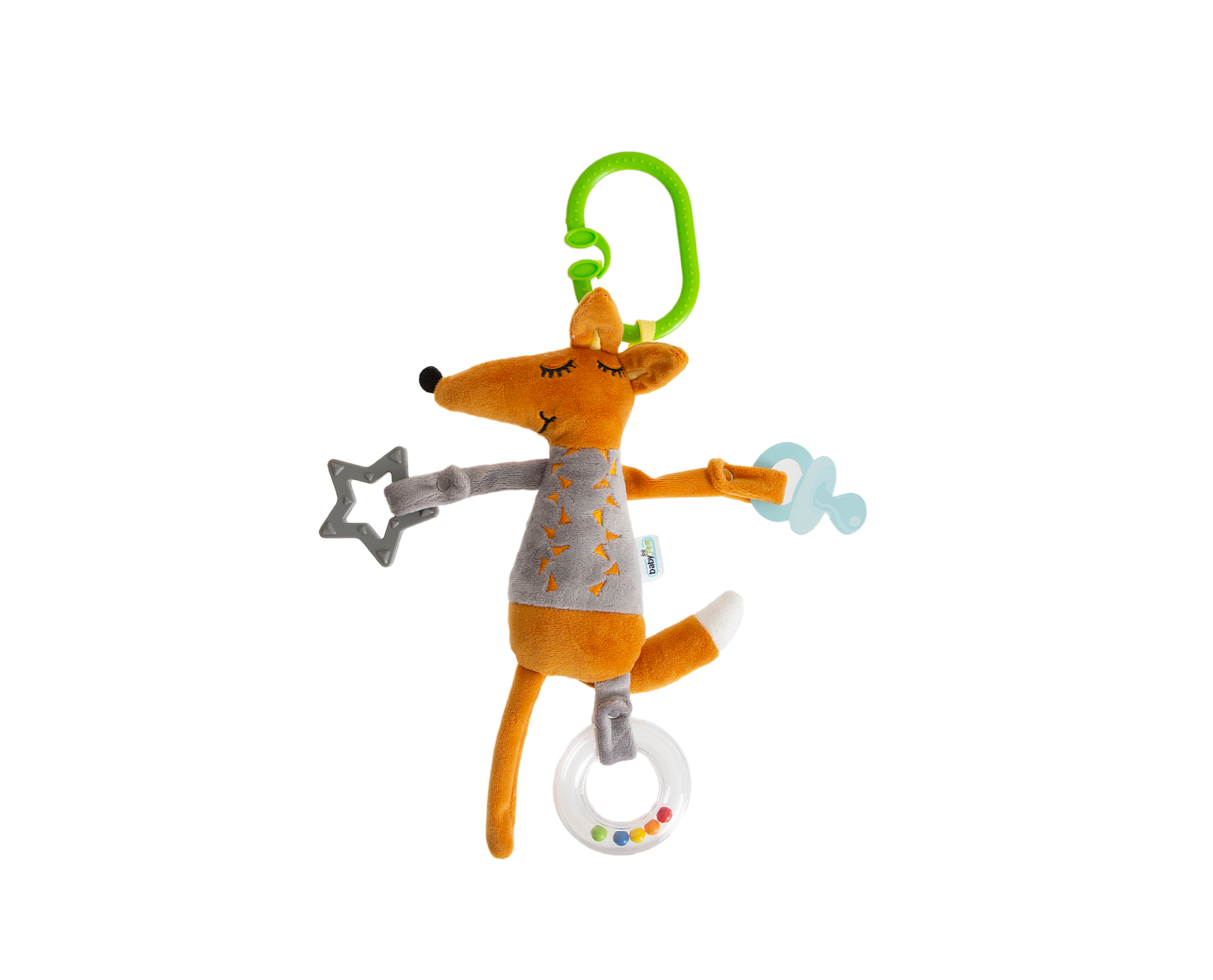 Babyjem Fox Stroller Toy Gray