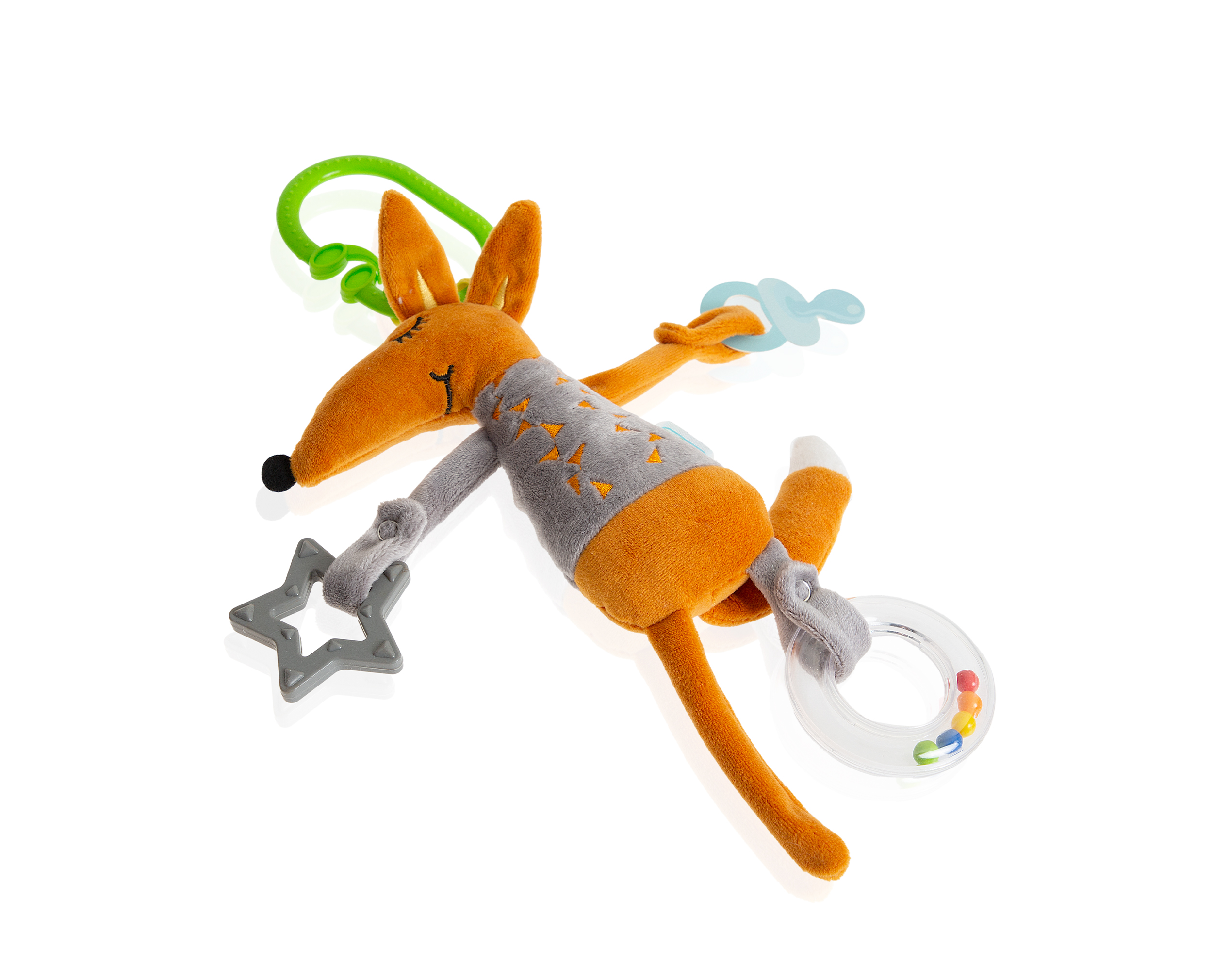 Babyjem Fox Stroller Toy Gray - Image 3