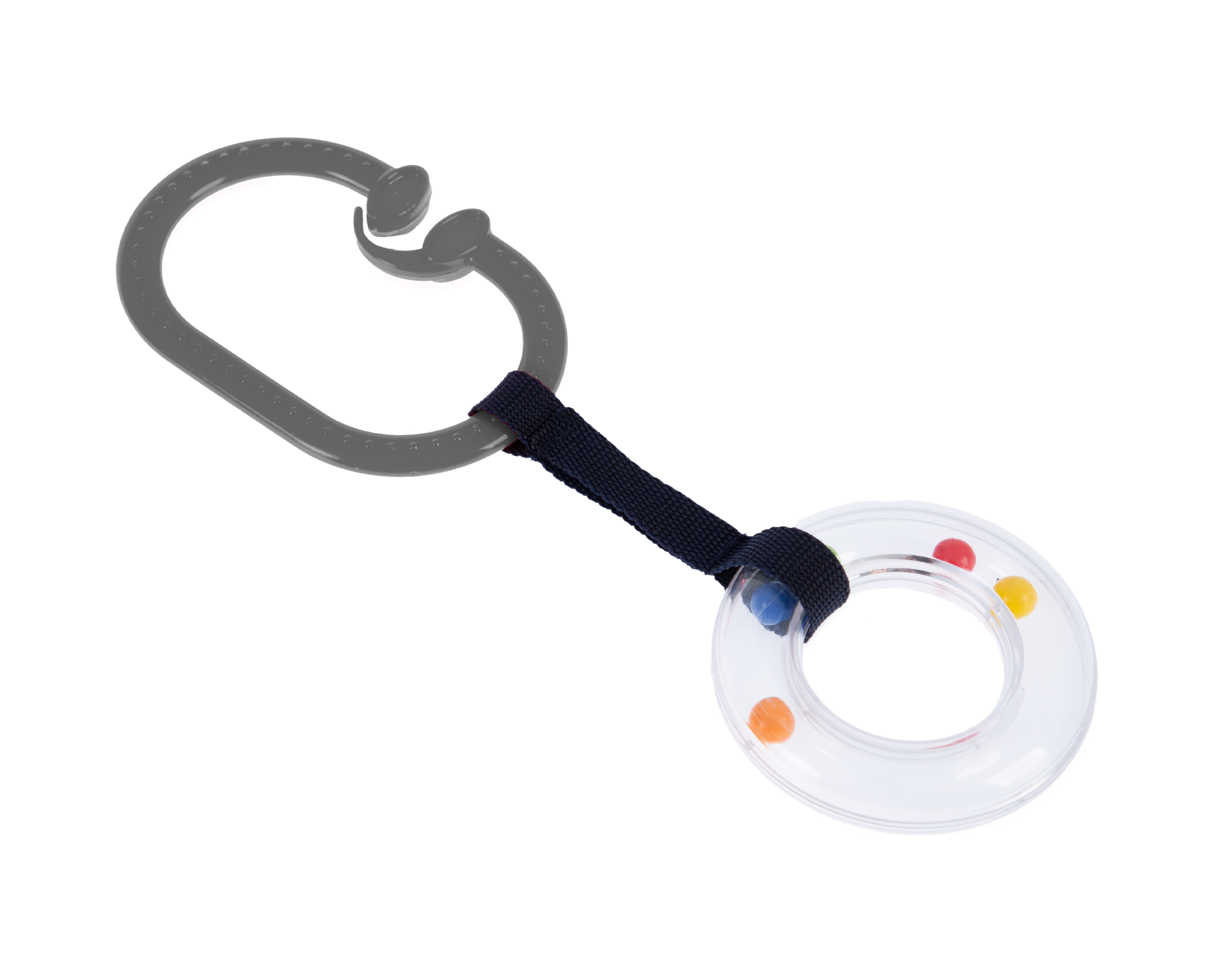 Babyjem Rattle Ring Gray Oval