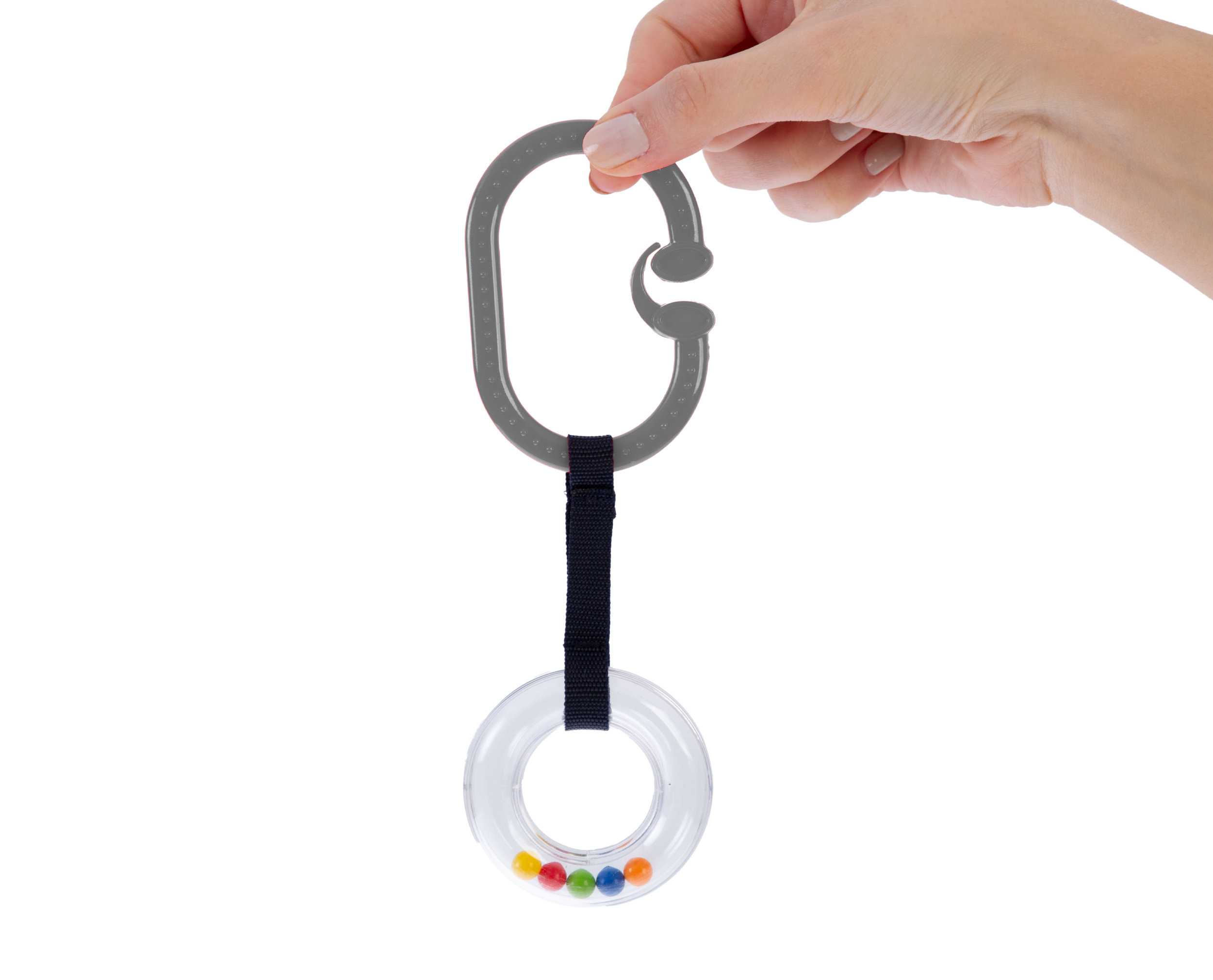 Babyjem Rattle Ring Gray Oval - Image 2