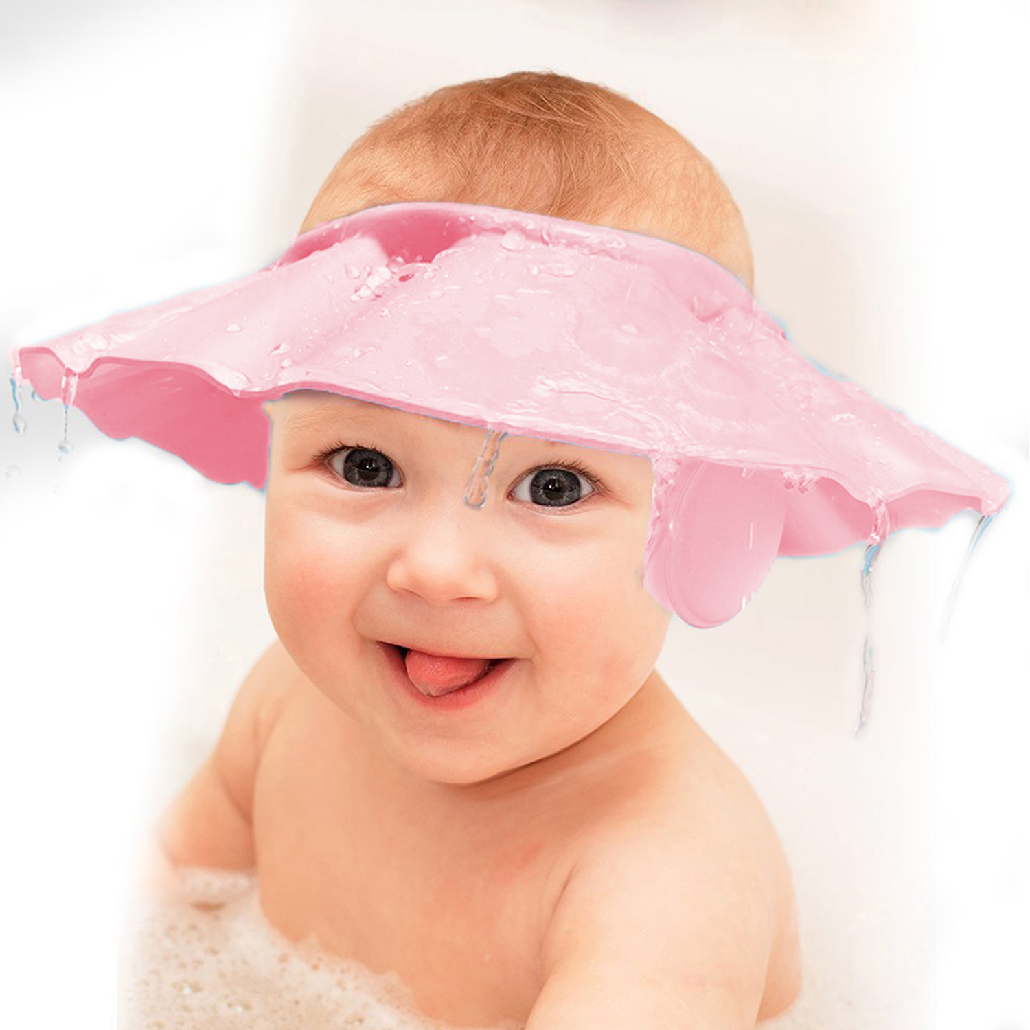 Babyjem Baby Bath Hat Pink - Image 2