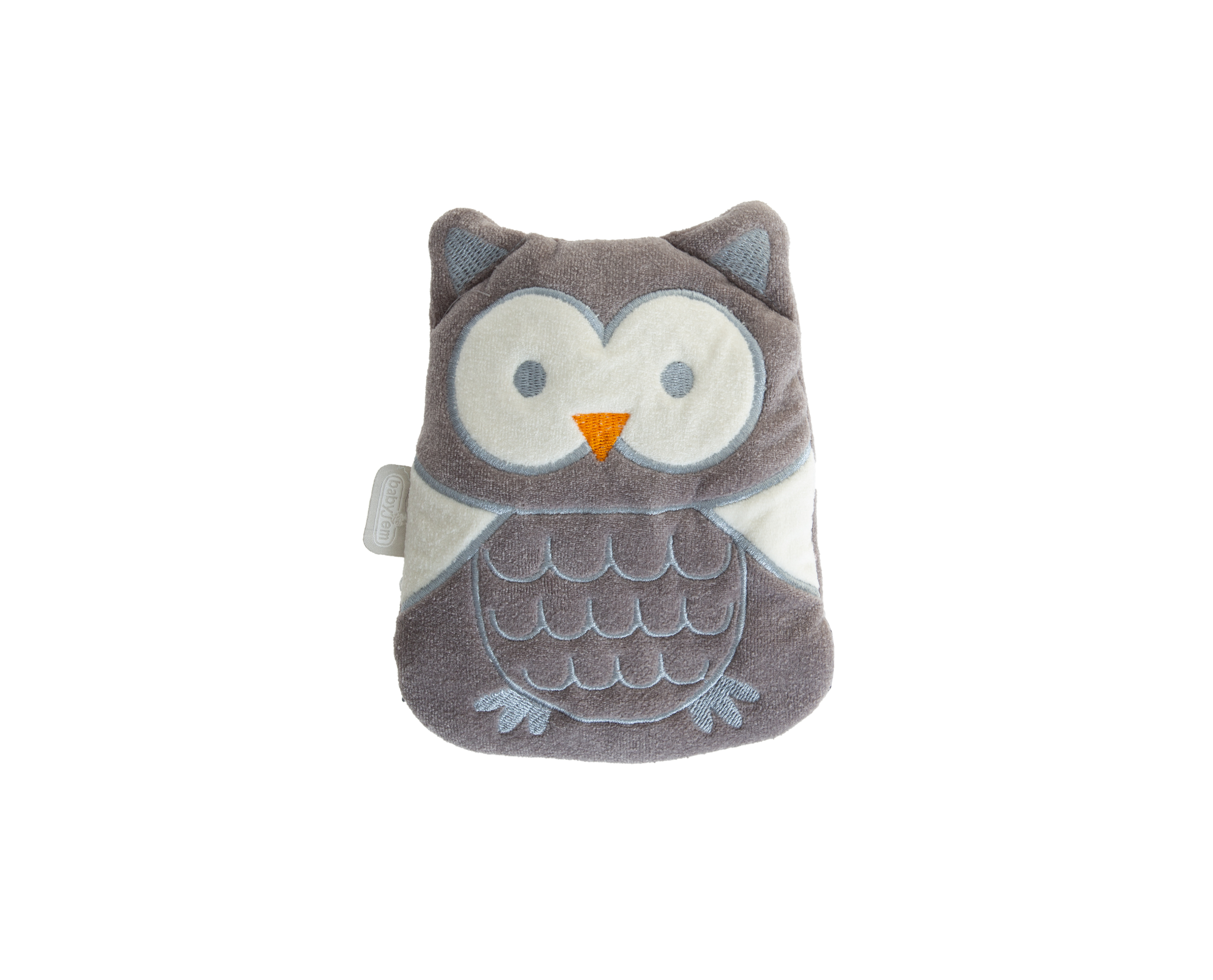 Babyjem Cherry Seeds Filled Velvet Colic Pillow / Owl / Grey